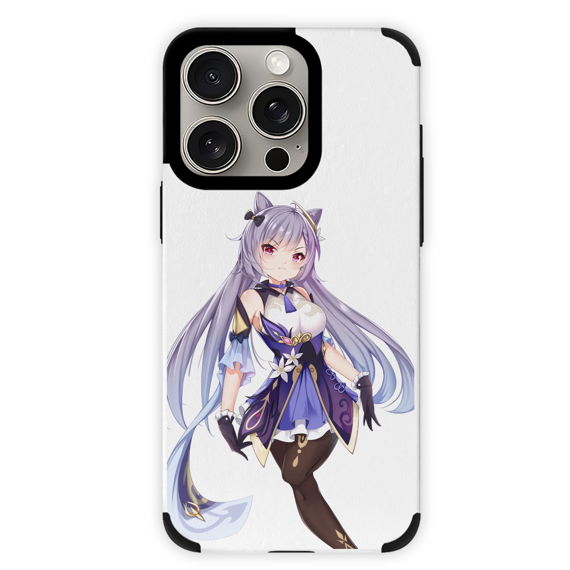 げんし神 刻晴 こくせい genshin Kokusei 【iPhone15ProMax対応】 PUレザー スマホケース 耐衝撃＆黄変防止