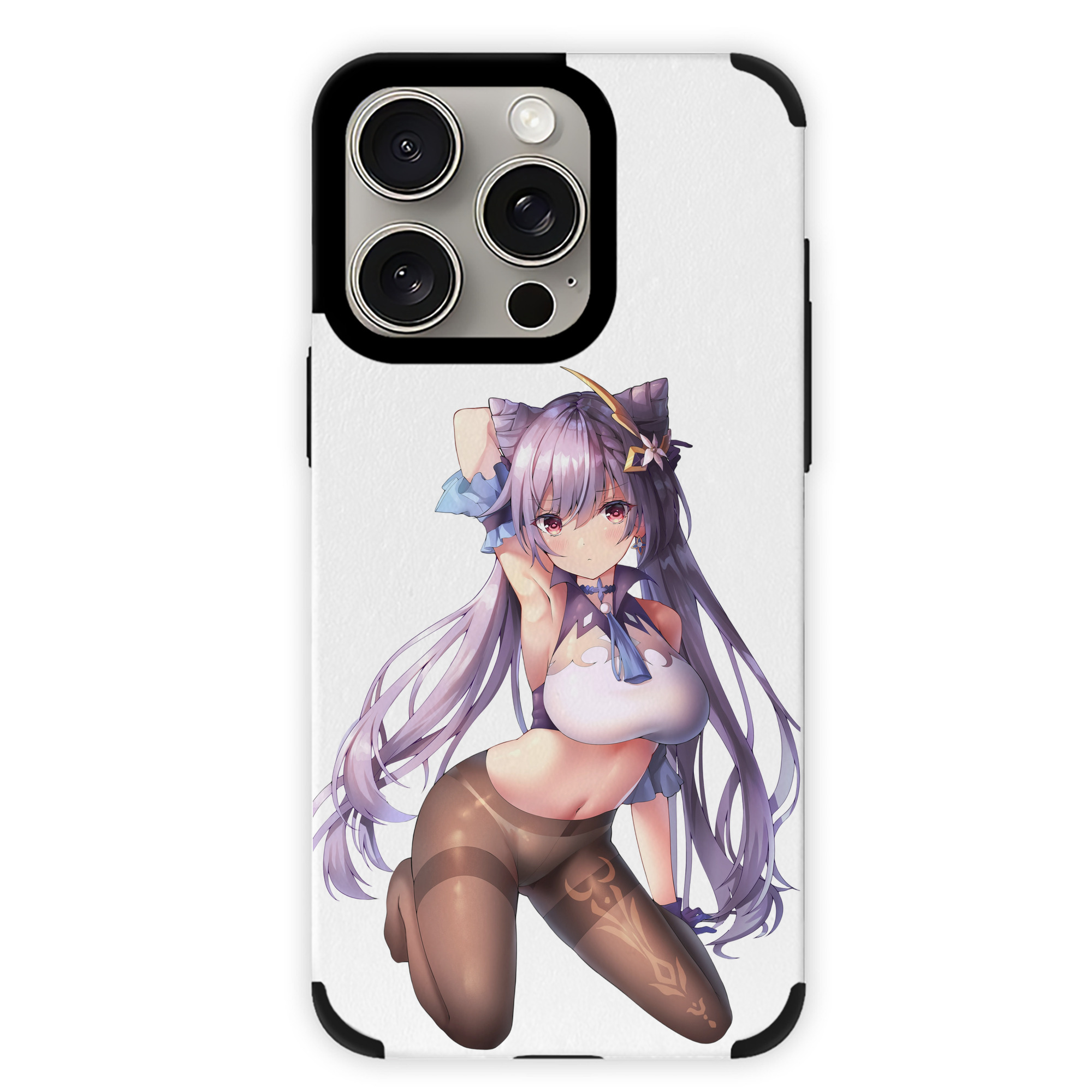 げんし神 刻晴 こくせい genshin Kokusei 【iPhone15ProMax対応】 PUレザー スマホケース 耐衝撃＆黄変防止