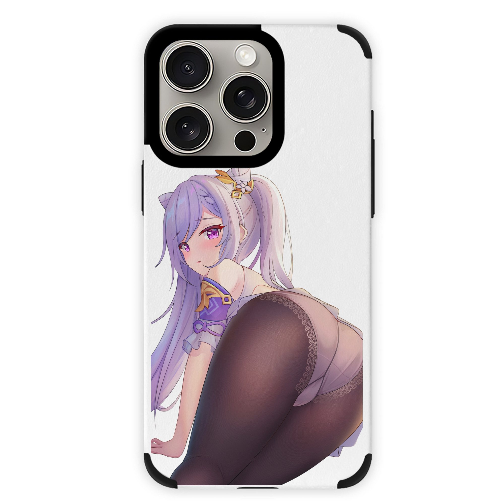 げんし神 刻晴 こくせい genshin Kokusei 【iPhone15ProMax対応】 PUレザー スマホケース 耐衝撃＆黄変防止