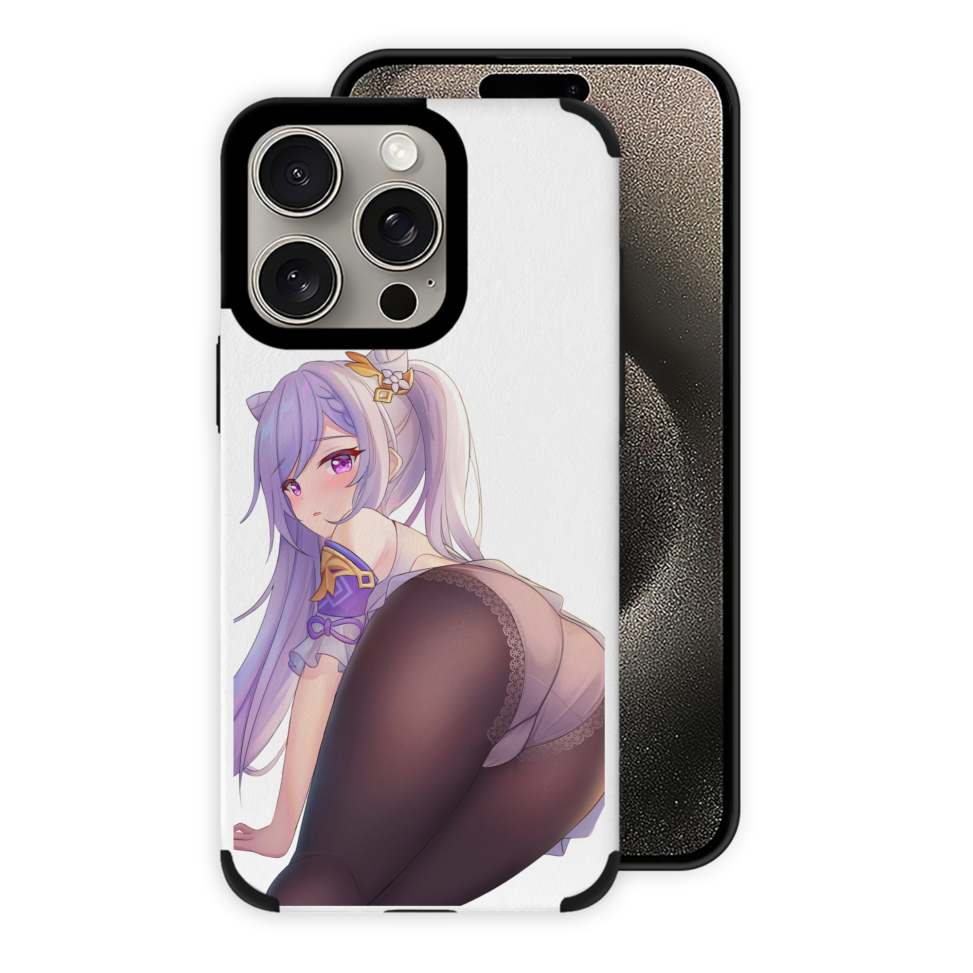 げんし神 刻晴 こくせい genshin Kokusei 【iPhone15ProMax対応】 PUレザー スマホケース 耐衝撃＆黄変防止