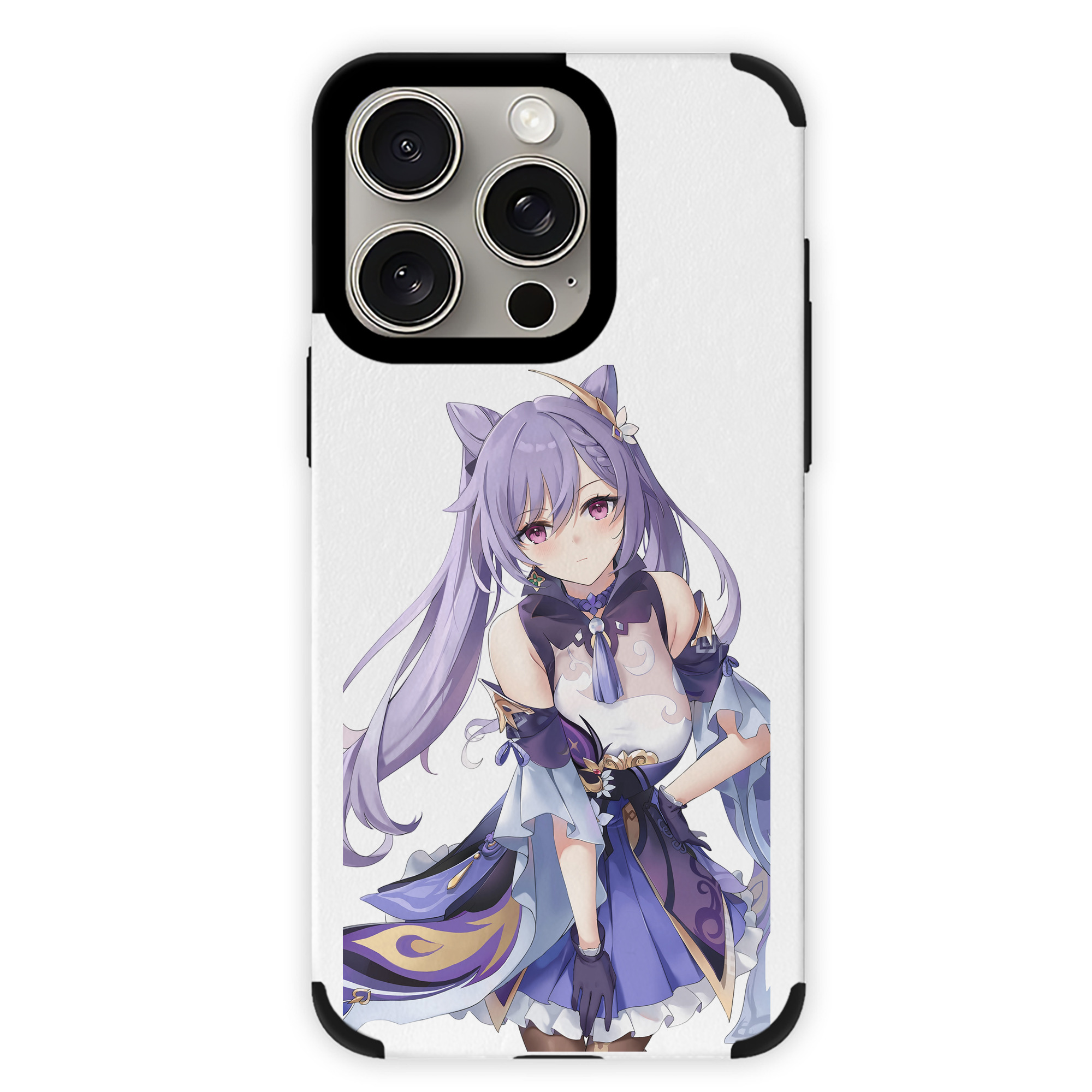 げんし神 刻晴 こくせい genshin Kokusei 【iPhone15ProMax対応】 PUレザー スマホケース 耐衝撃＆黄変防止