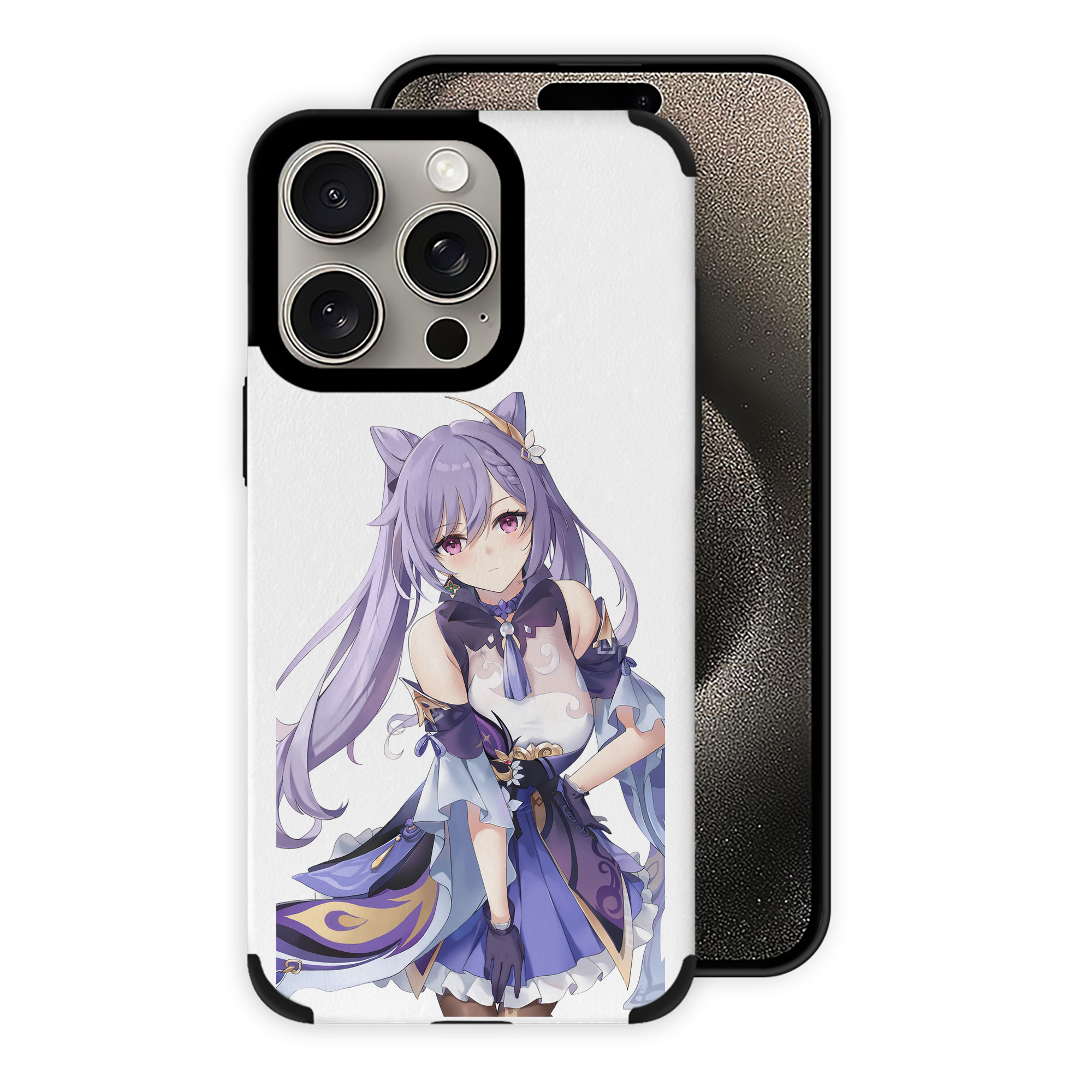 げんし神 刻晴 こくせい genshin Kokusei 【iPhone15ProMax対応】 PUレザー スマホケース 耐衝撃＆黄変防止