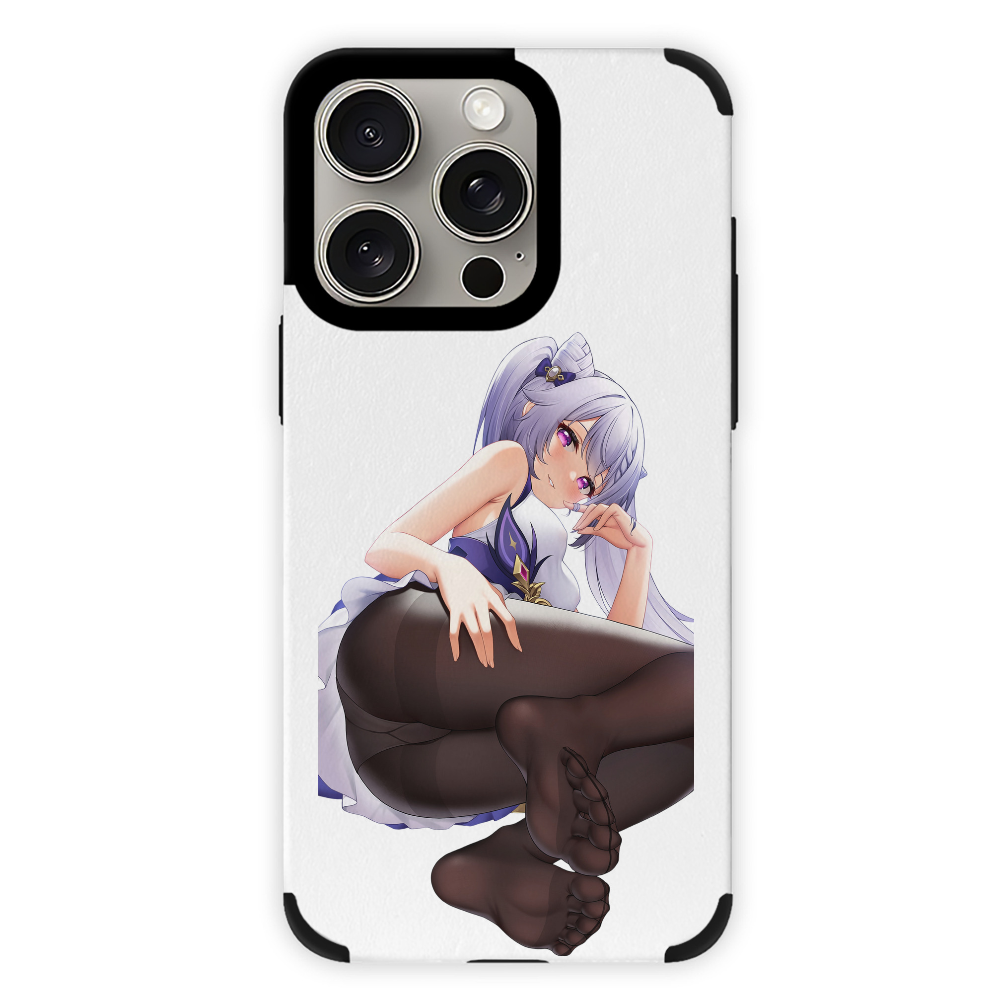 げんし神 刻晴 こくせい genshin Kokusei 【iPhone15ProMax対応】 PUレザー スマホケース 耐衝撃＆黄変防止