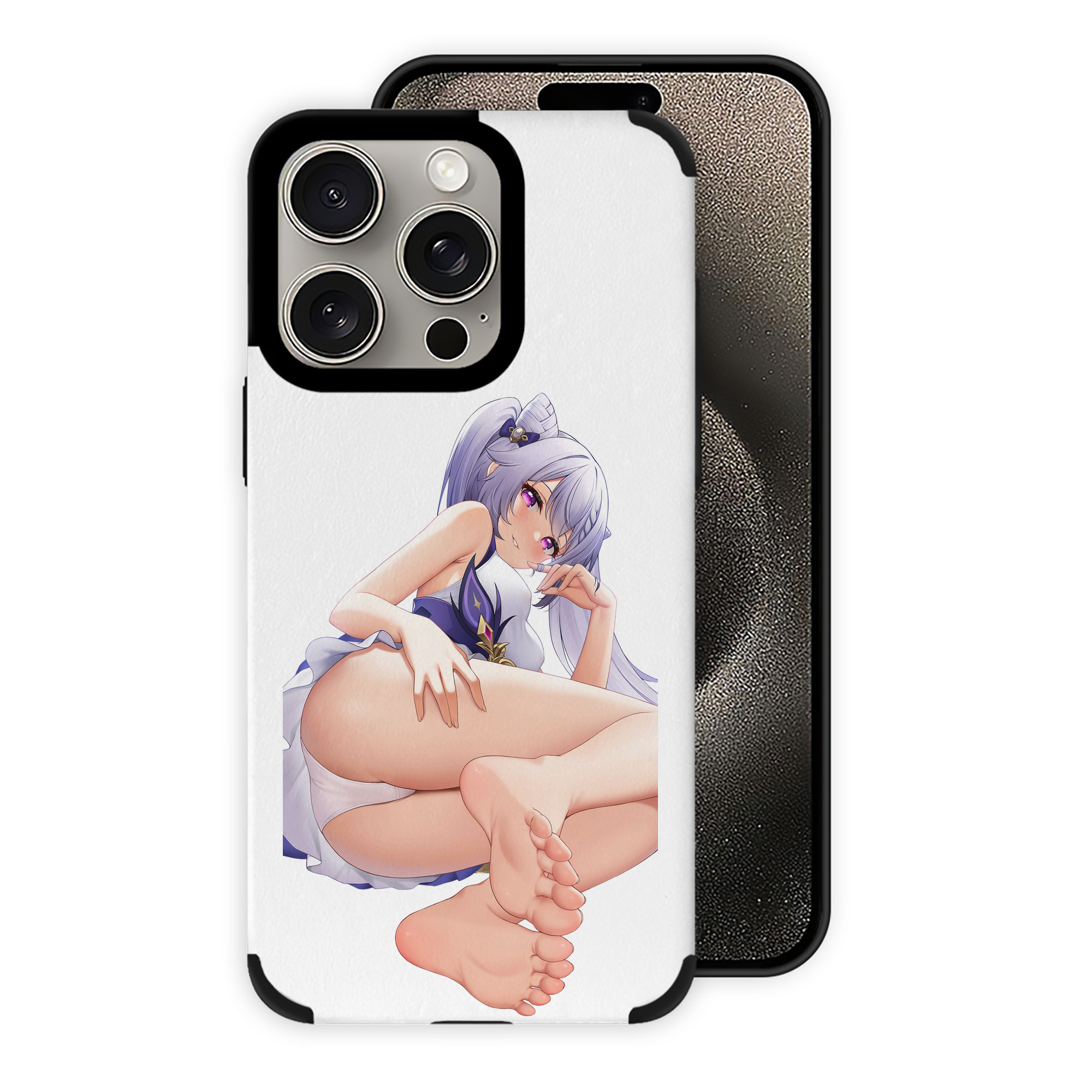 げんし神 刻晴 こくせい genshin Kokusei 【iPhone15ProMax対応】 PUレザー スマホケース 耐衝撃＆黄変防止