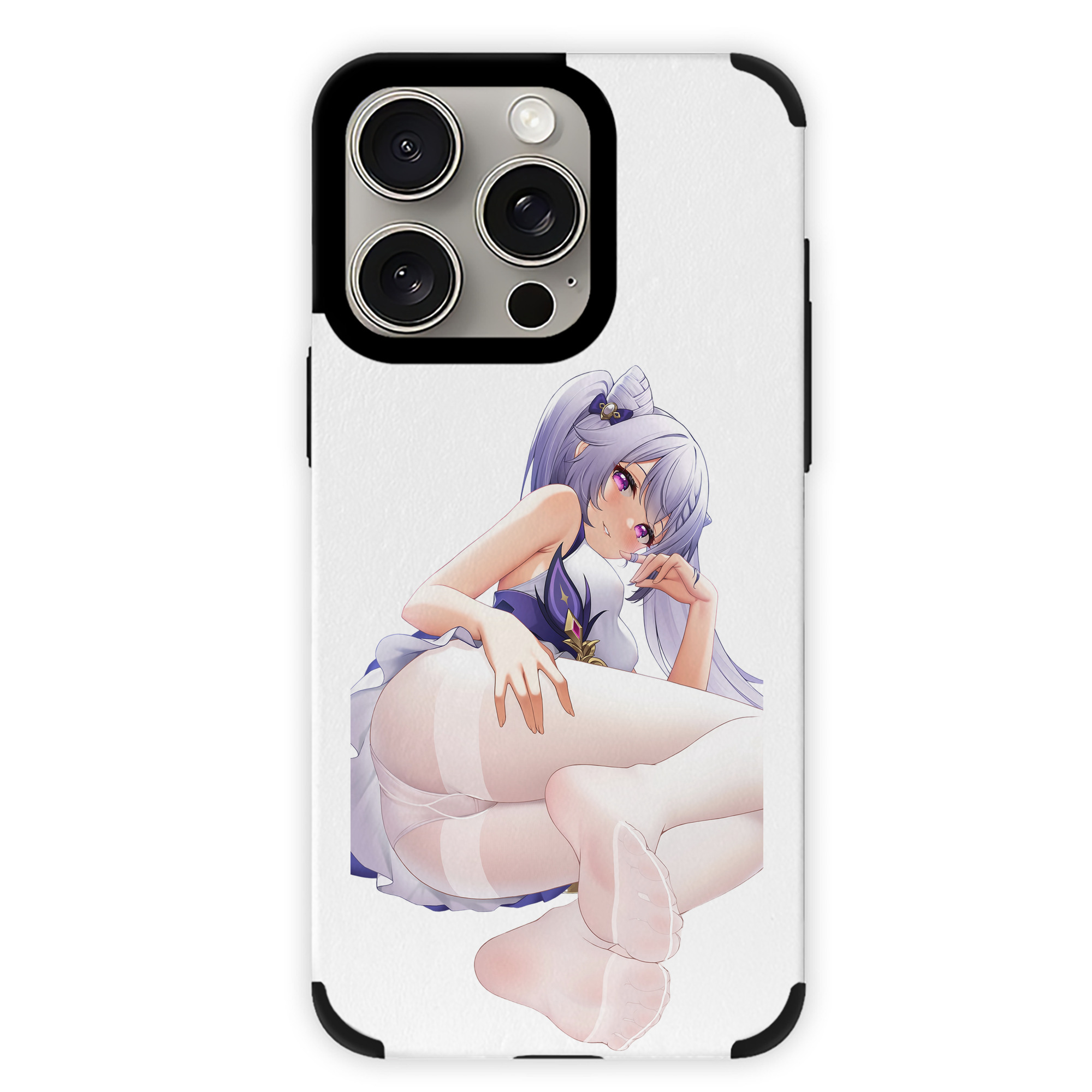 げんし神 刻晴 こくせい genshin Kokusei 【iPhone15ProMax対応】 PUレザー スマホケース 耐衝撃＆黄変防止