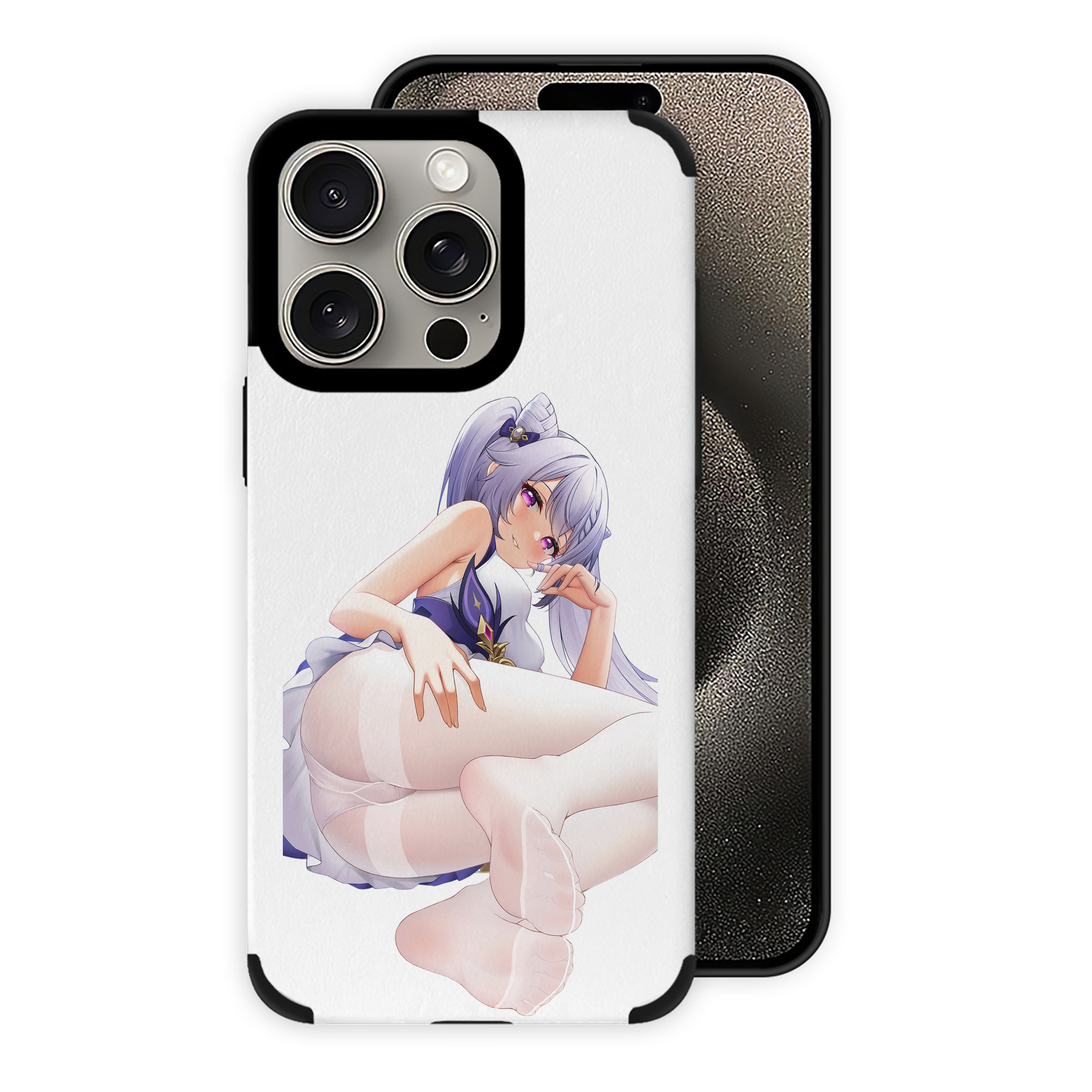 げんし神 刻晴 こくせい genshin Kokusei 【iPhone15ProMax対応】 PUレザー スマホケース 耐衝撃＆黄変防止