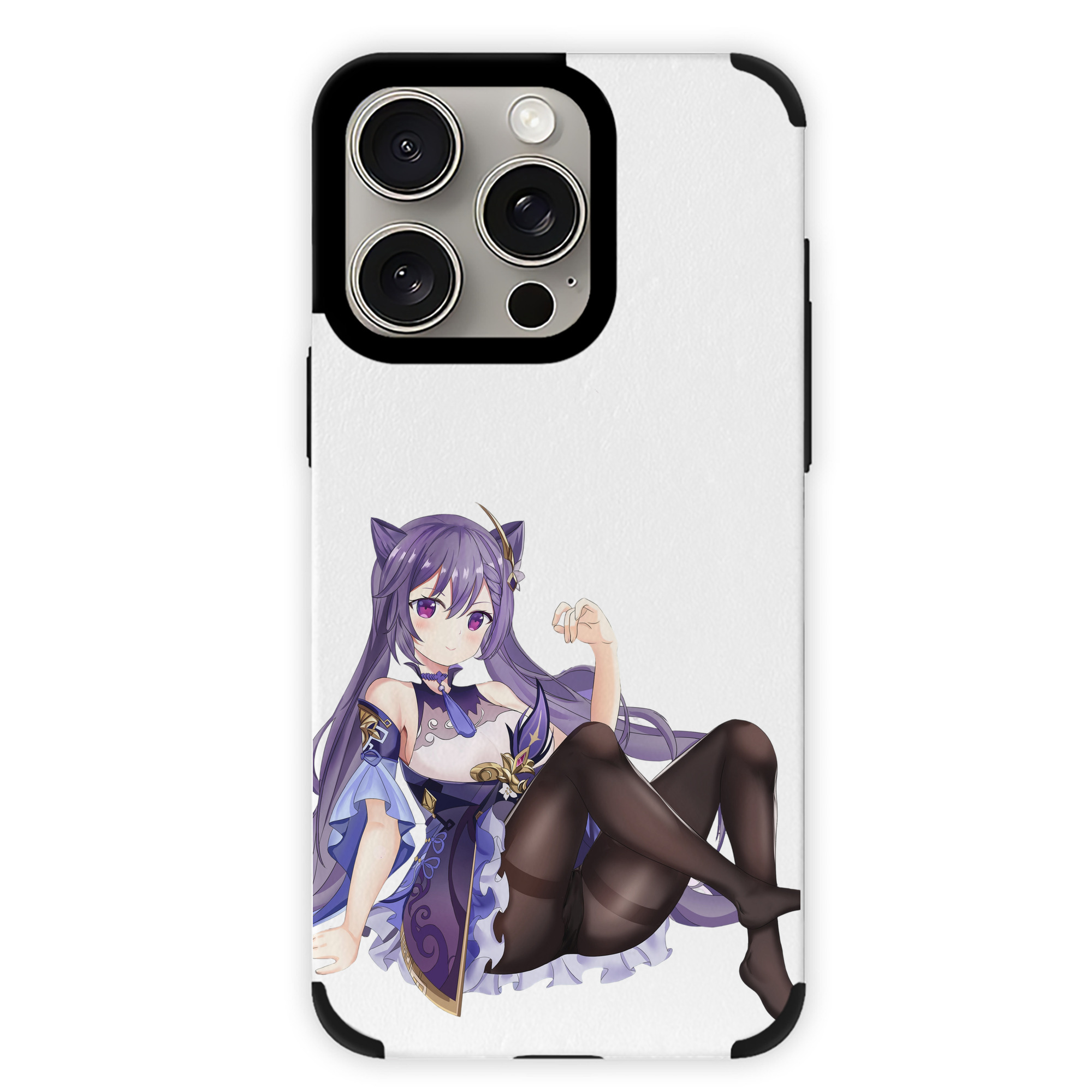 げんし神 刻晴 こくせい genshin Kokusei 【iPhone15ProMax対応】 PUレザー スマホケース 耐衝撃＆黄変防止