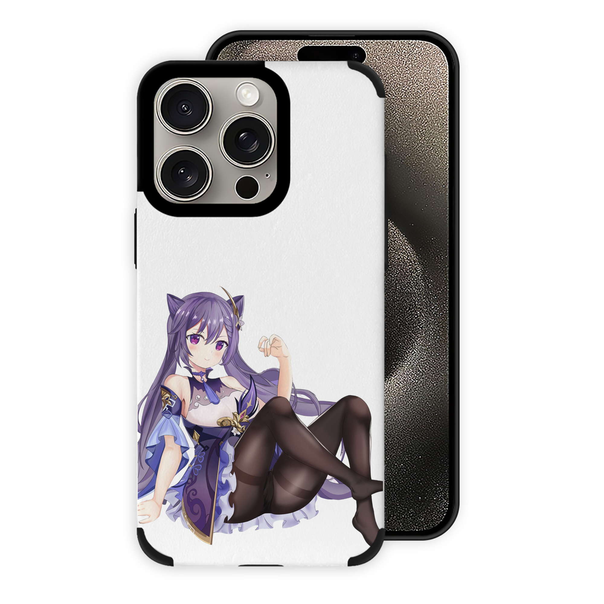げんし神 刻晴 こくせい genshin Kokusei 【iPhone15ProMax対応】 PUレザー スマホケース 耐衝撃＆黄変防止