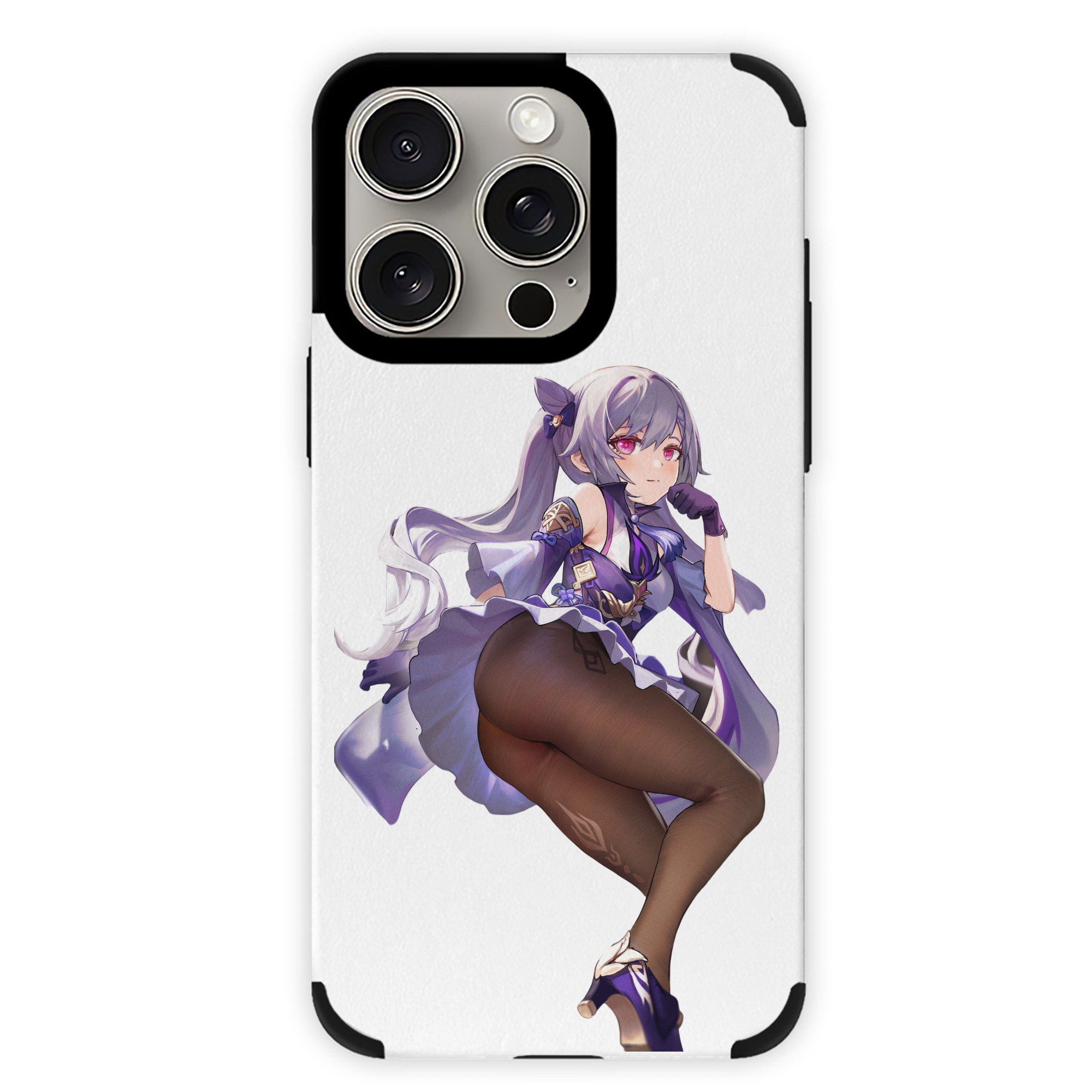 げんし神 刻晴 こくせい genshin Kokusei 【iPhone15ProMax対応】 PUレザー スマホケース 耐衝撃＆黄変防止
