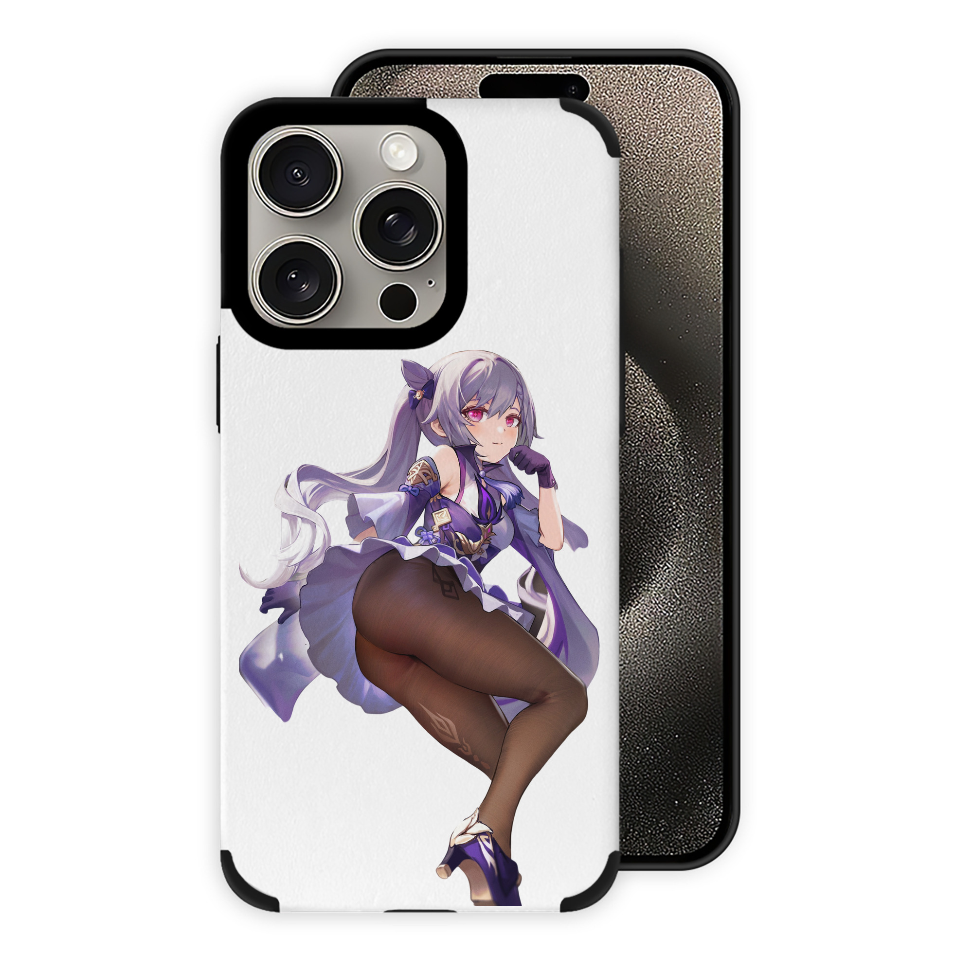 げんし神 刻晴 こくせい genshin Kokusei 【iPhone15ProMax対応】 PUレザー スマホケース 耐衝撃＆黄変防止