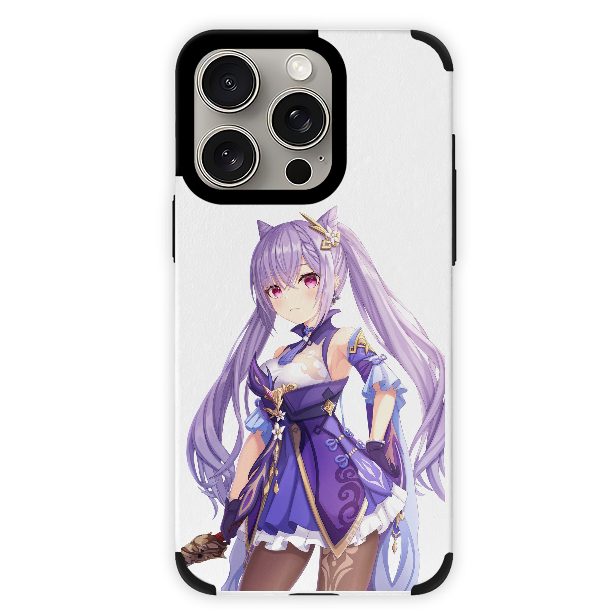 げんし神 刻晴 こくせい genshin Kokusei 【iPhone15ProMax対応】 PUレザー スマホケース 耐衝撃＆黄変防止