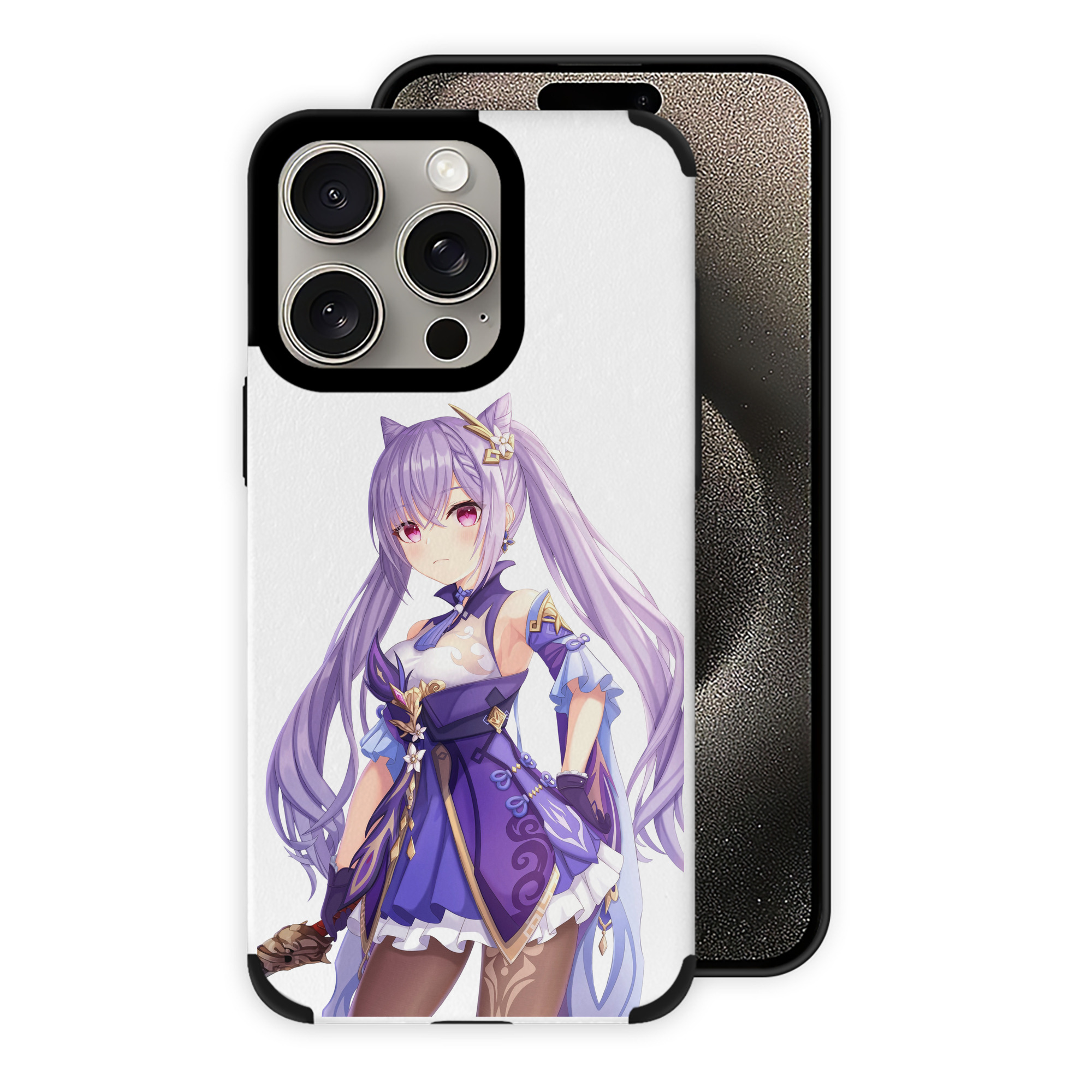 げんし神 刻晴 こくせい genshin Kokusei 【iPhone15ProMax対応】 PUレザー スマホケース 耐衝撃＆黄変防止