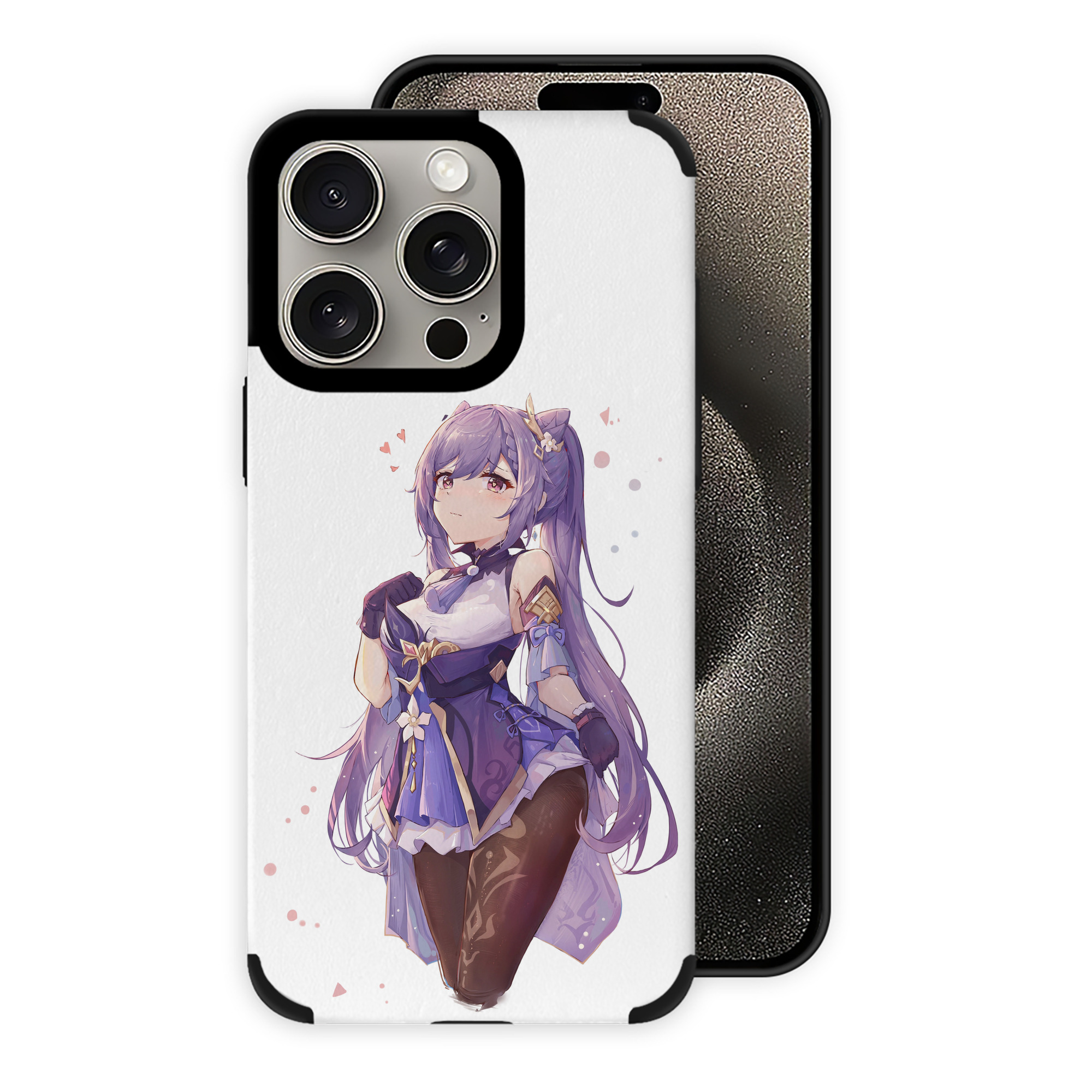 げんし神 刻晴 こくせい genshin Kokusei 【iPhone15ProMax対応】 PUレザー スマホケース 耐衝撃＆黄変防止