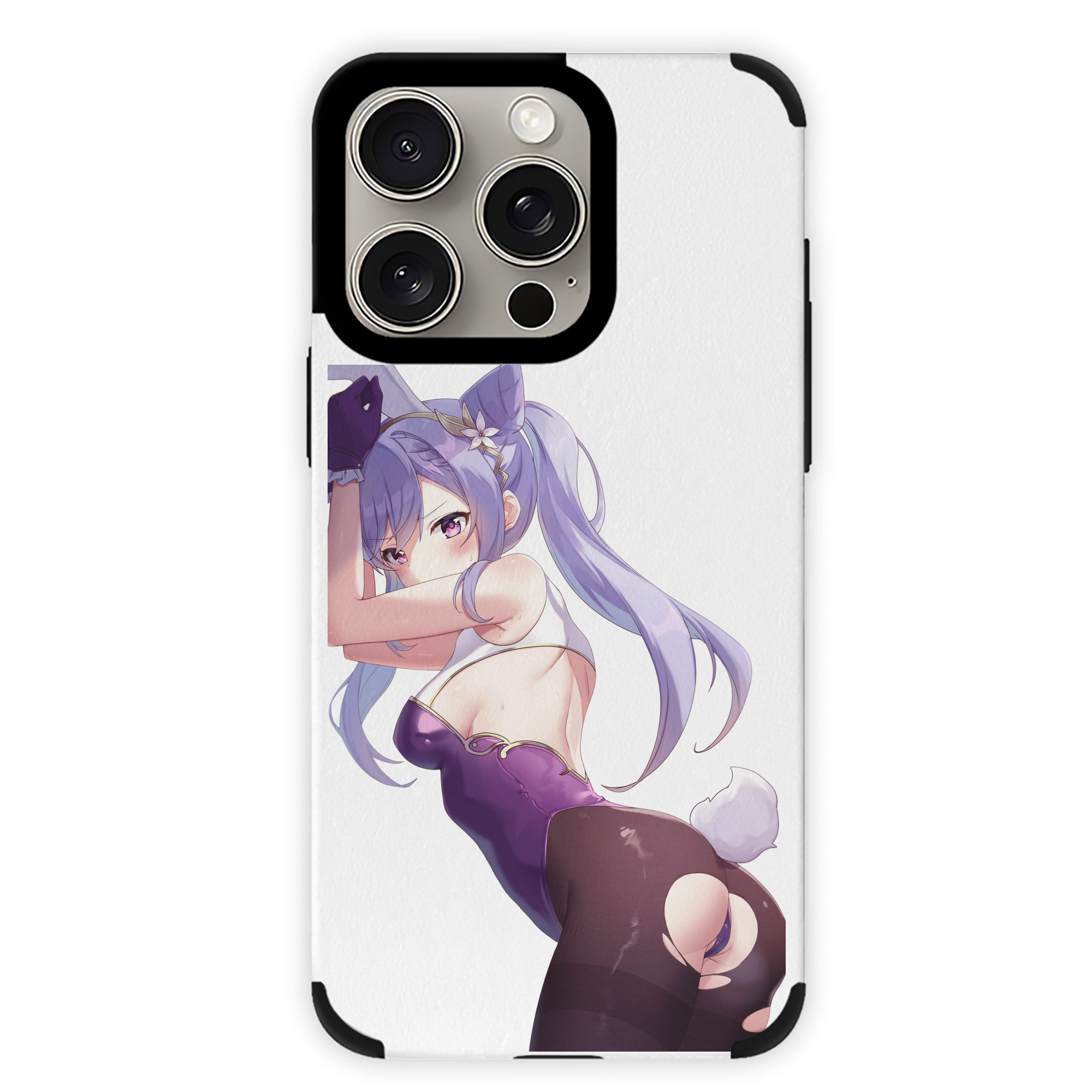 げんし神 刻晴 こくせい genshin Kokusei 【iPhone15ProMax対応】 PUレザー スマホケース 耐衝撃＆黄変防止