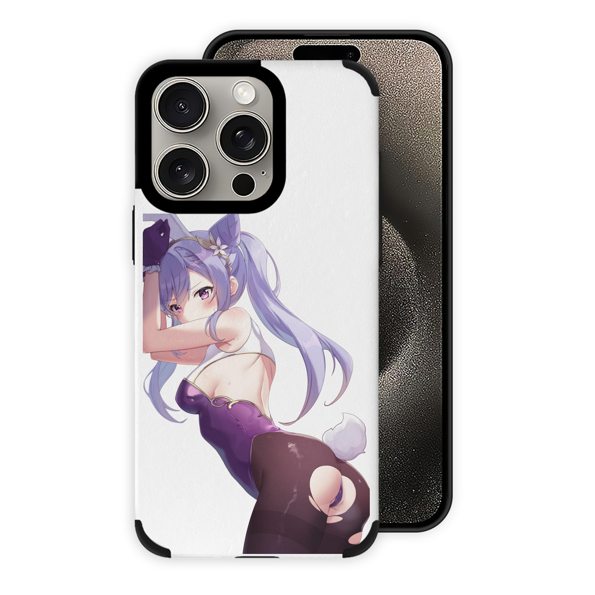 げんし神 刻晴 こくせい genshin Kokusei 【iPhone15ProMax対応】 PUレザー スマホケース 耐衝撃＆黄変防止