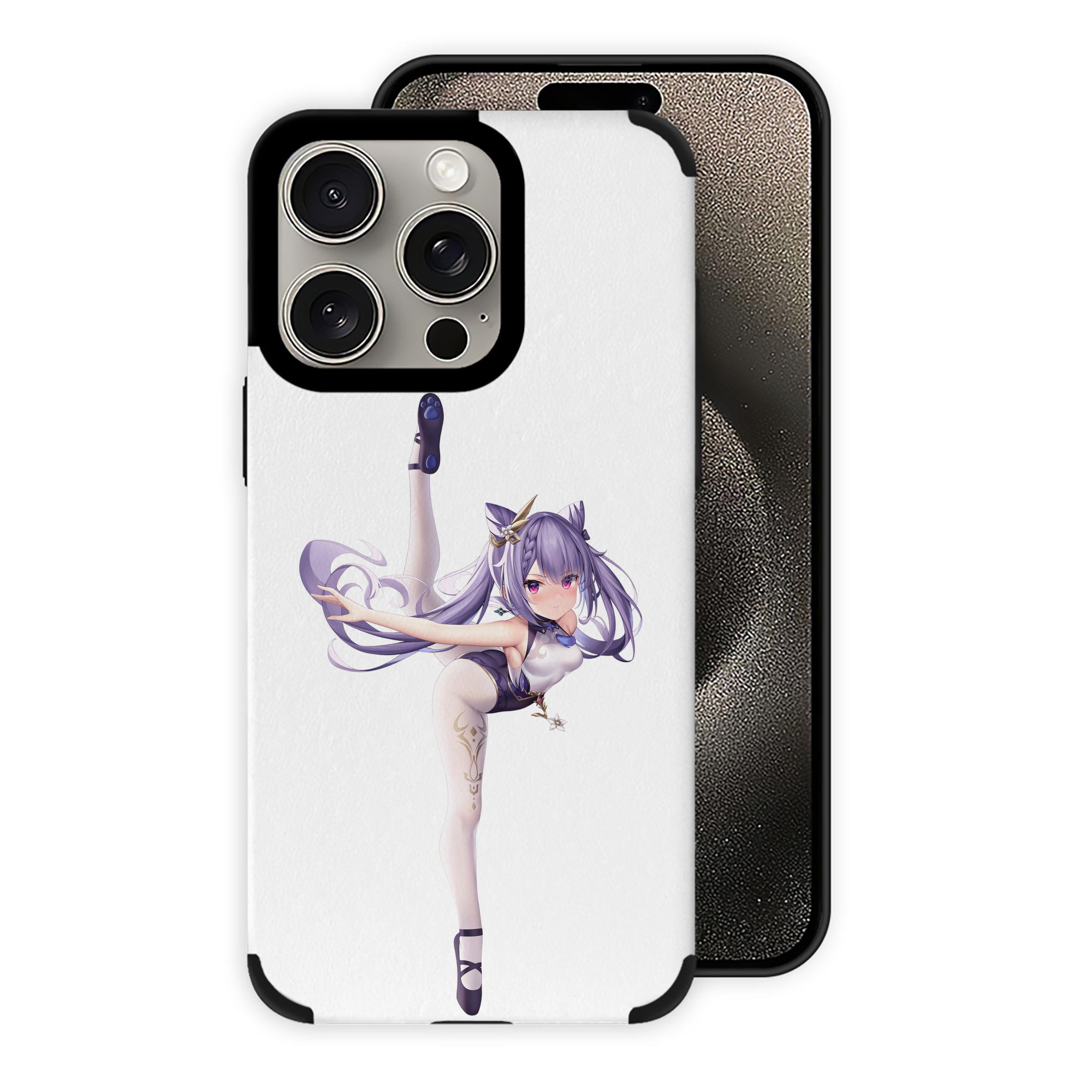 げんし神 刻晴 こくせい genshin Kokusei 【iPhone15ProMax対応】 PUレザー スマホケース 耐衝撃＆黄変防止