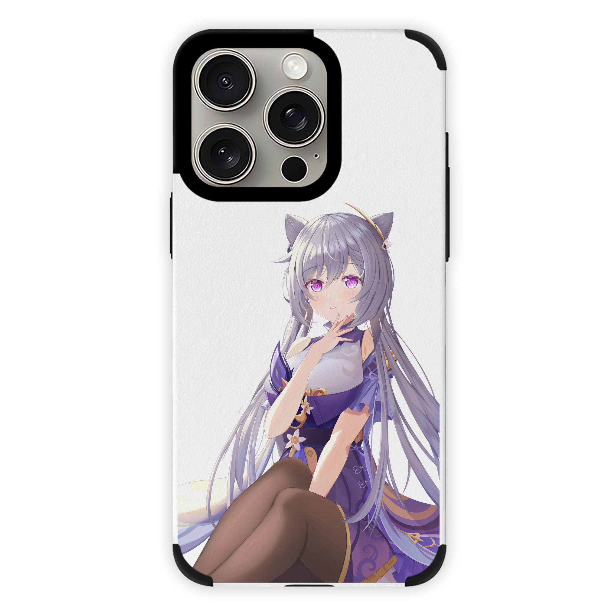 げんし神 刻晴 こくせい genshin Kokusei 【iPhone15ProMax対応】 PUレザー スマホケース 耐衝撃＆黄変防止