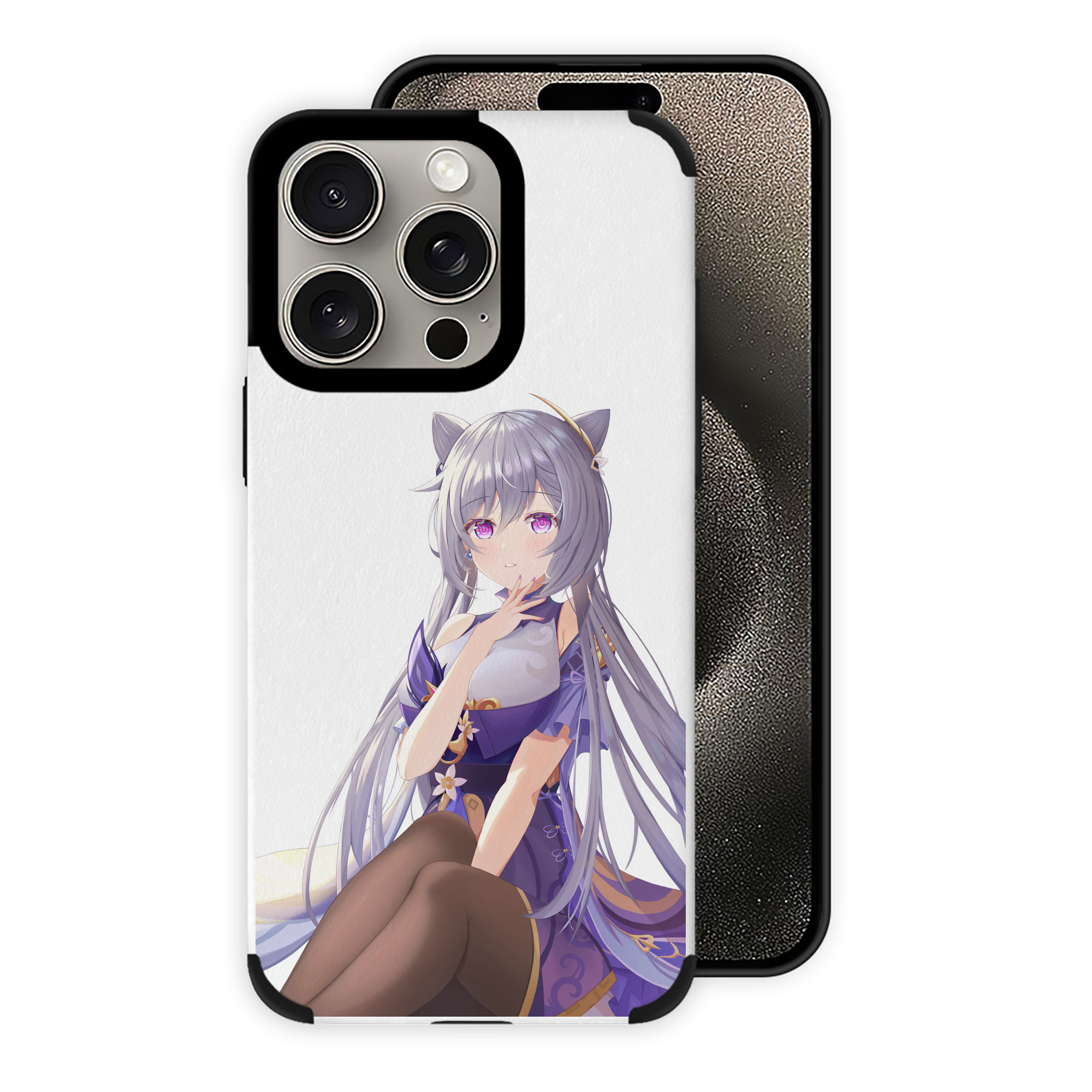 げんし神 刻晴 こくせい genshin Kokusei 【iPhone15ProMax対応】 PUレザー スマホケース 耐衝撃＆黄変防止