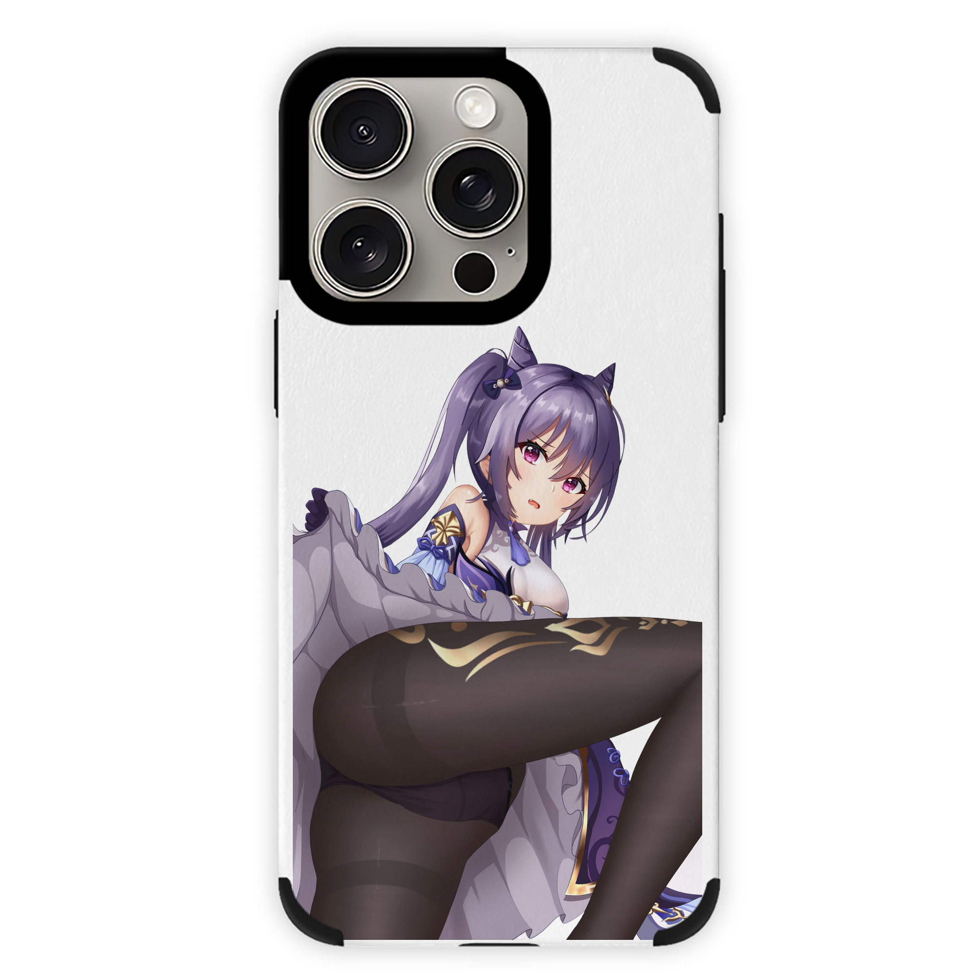 げんし神 刻晴 こくせい genshin Kokusei 【iPhone15ProMax対応】 PUレザー スマホケース 耐衝撃＆黄変防止