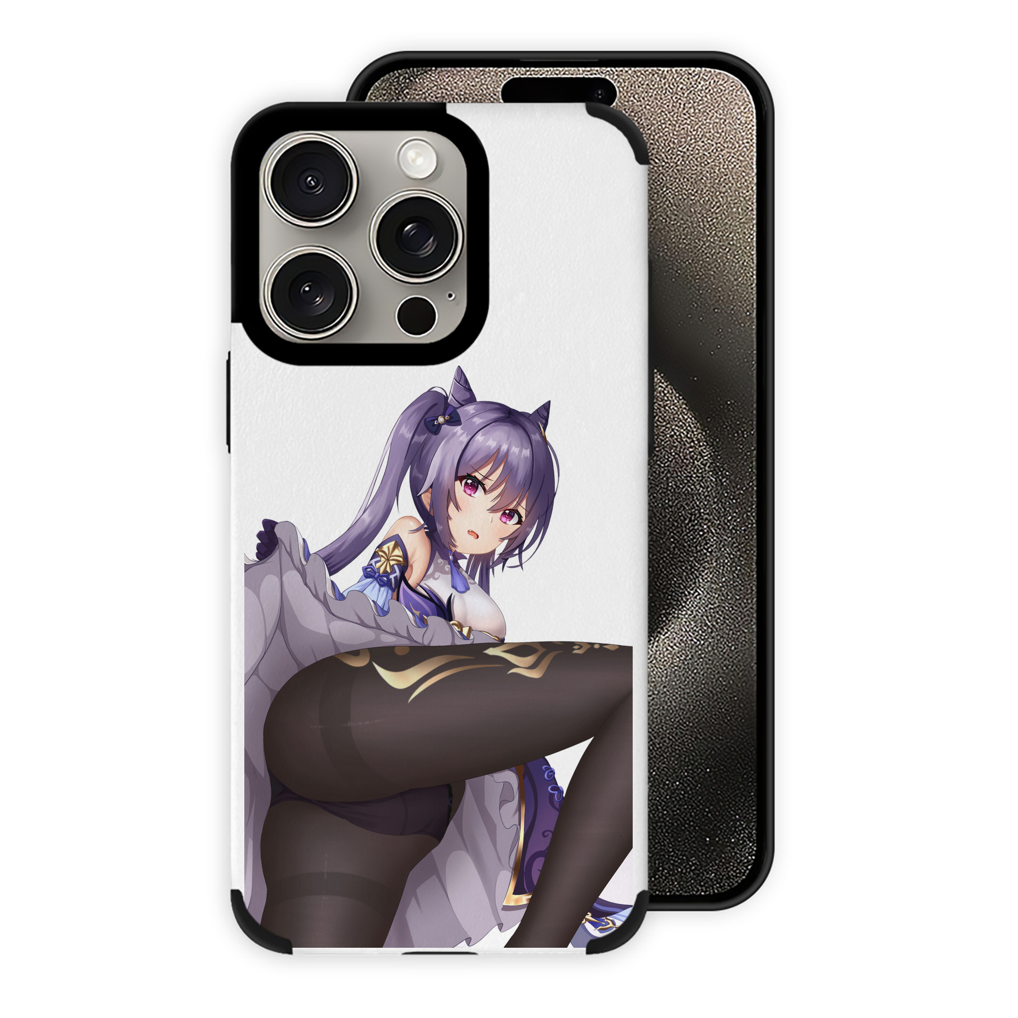 げんし神 刻晴 こくせい genshin Kokusei 【iPhone15ProMax対応】 PUレザー スマホケース 耐衝撃＆黄変防止
