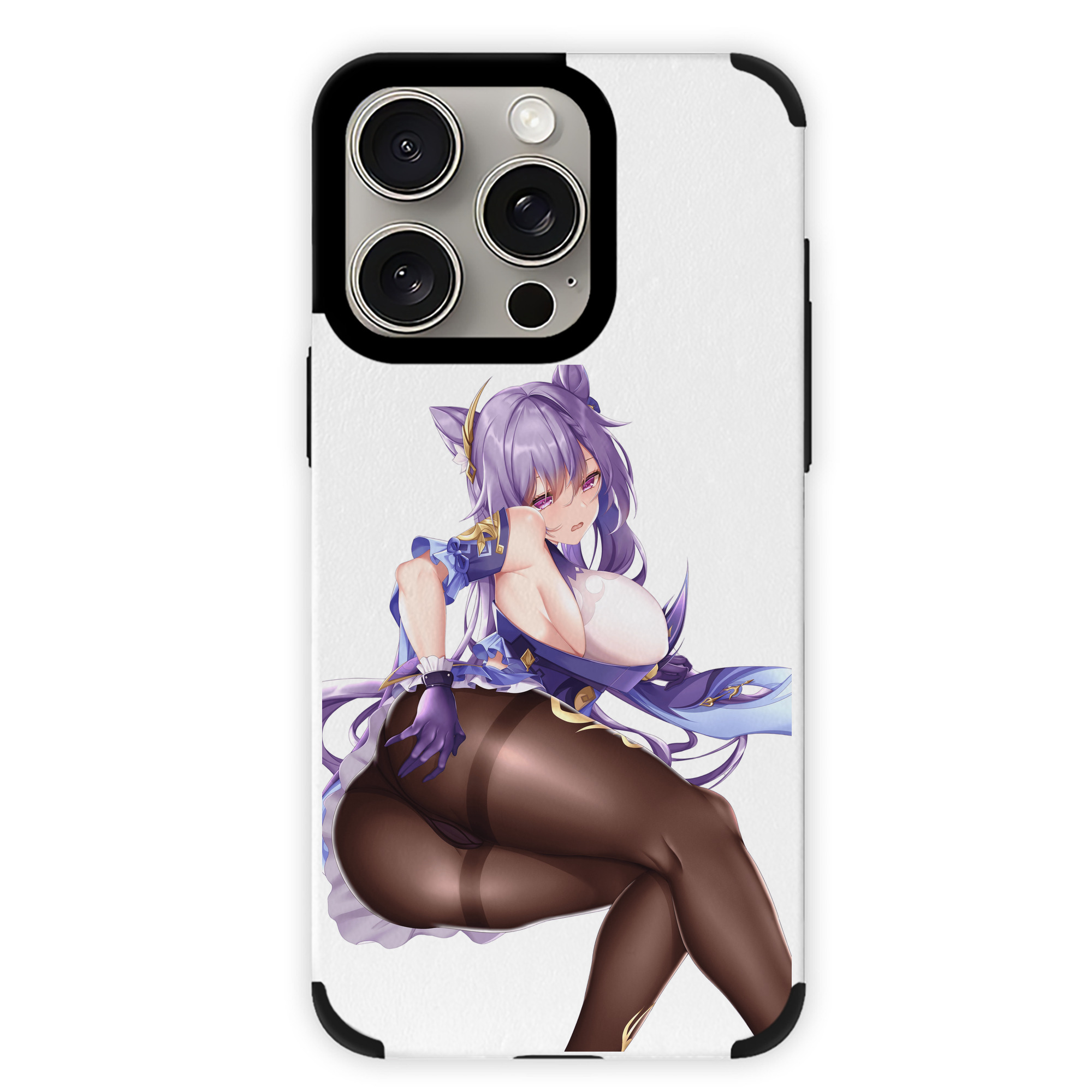 げんし神 刻晴 こくせい genshin Kokusei 【iPhone15ProMax対応】 PUレザー スマホケース 耐衝撃＆黄変防止