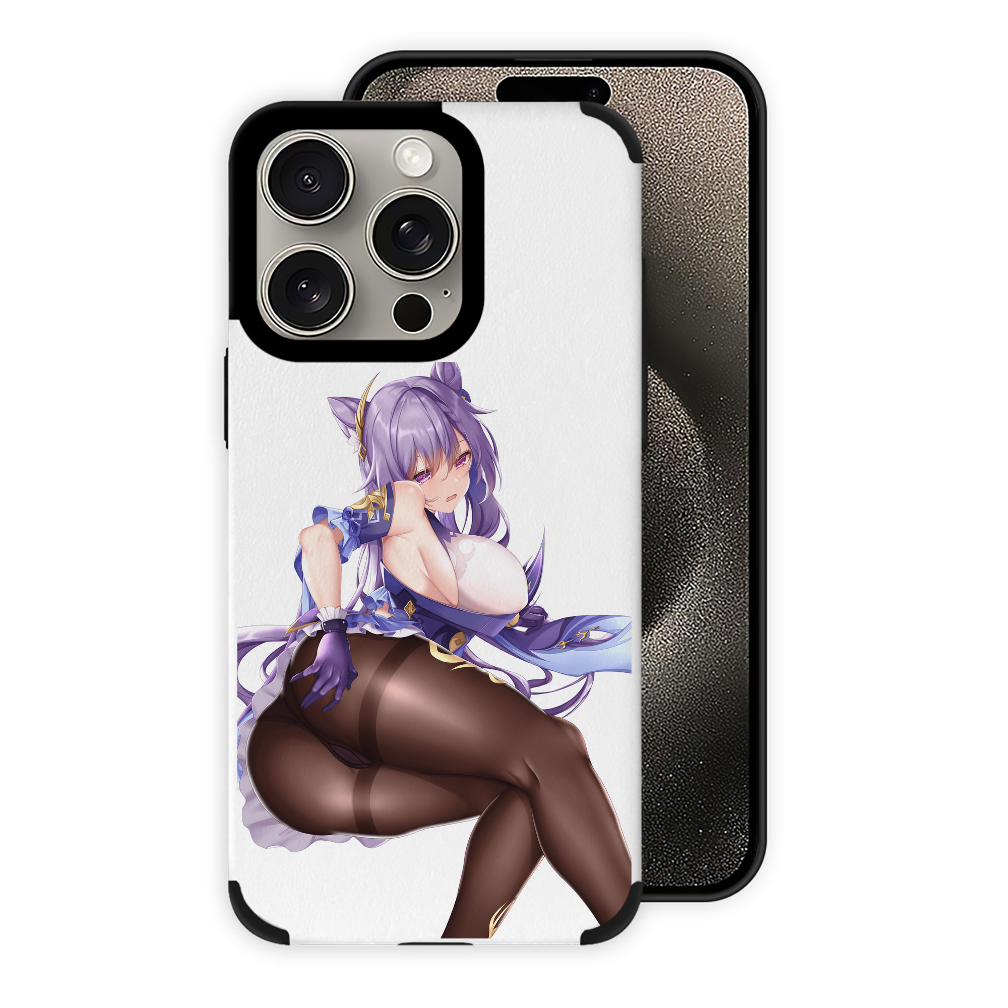 げんし神 刻晴 こくせい genshin Kokusei 【iPhone15ProMax対応】 PUレザー スマホケース 耐衝撃＆黄変防止