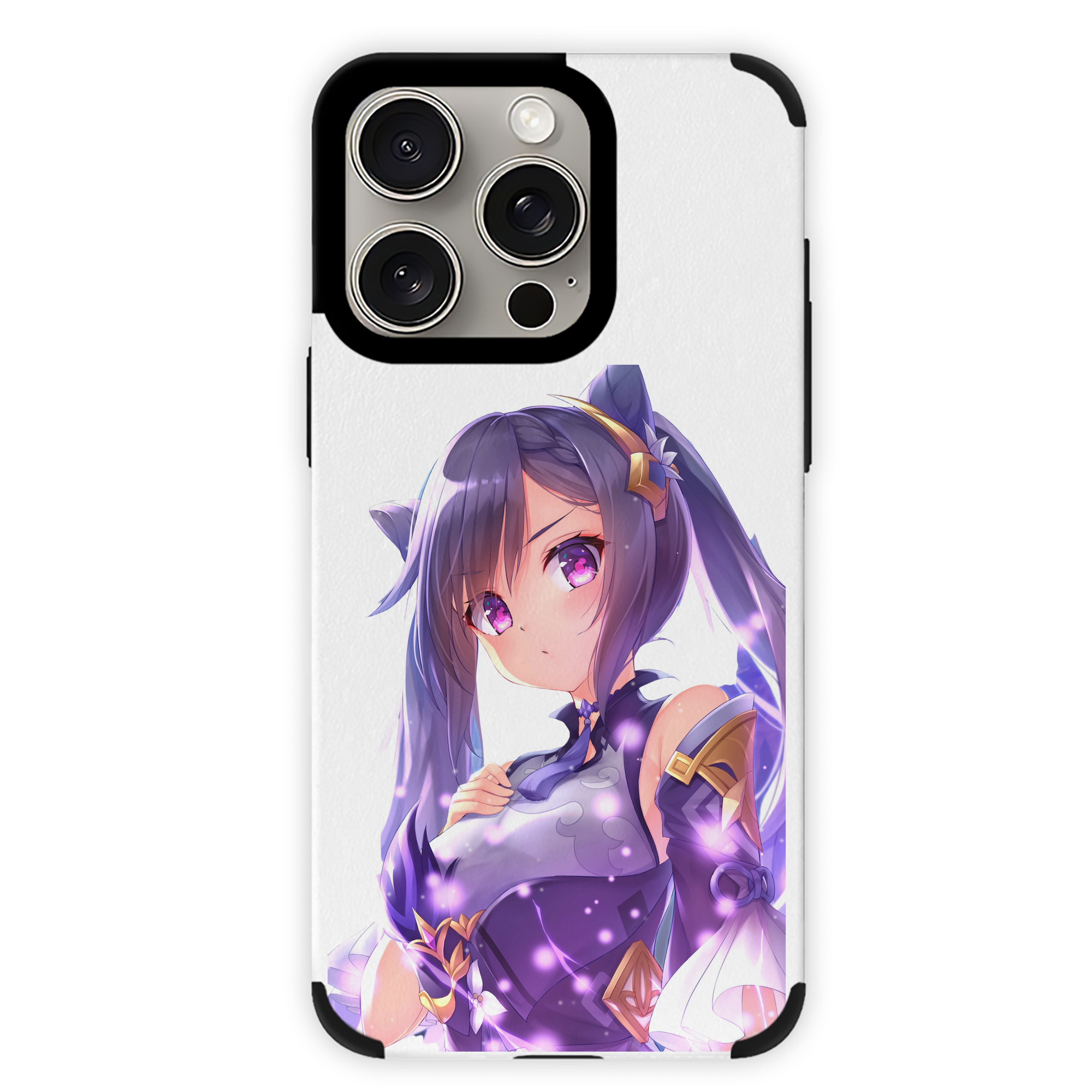 げんし神 刻晴 こくせい genshin Kokusei 【iPhone15ProMax対応】 PUレザー スマホケース 耐衝撃＆黄変防止