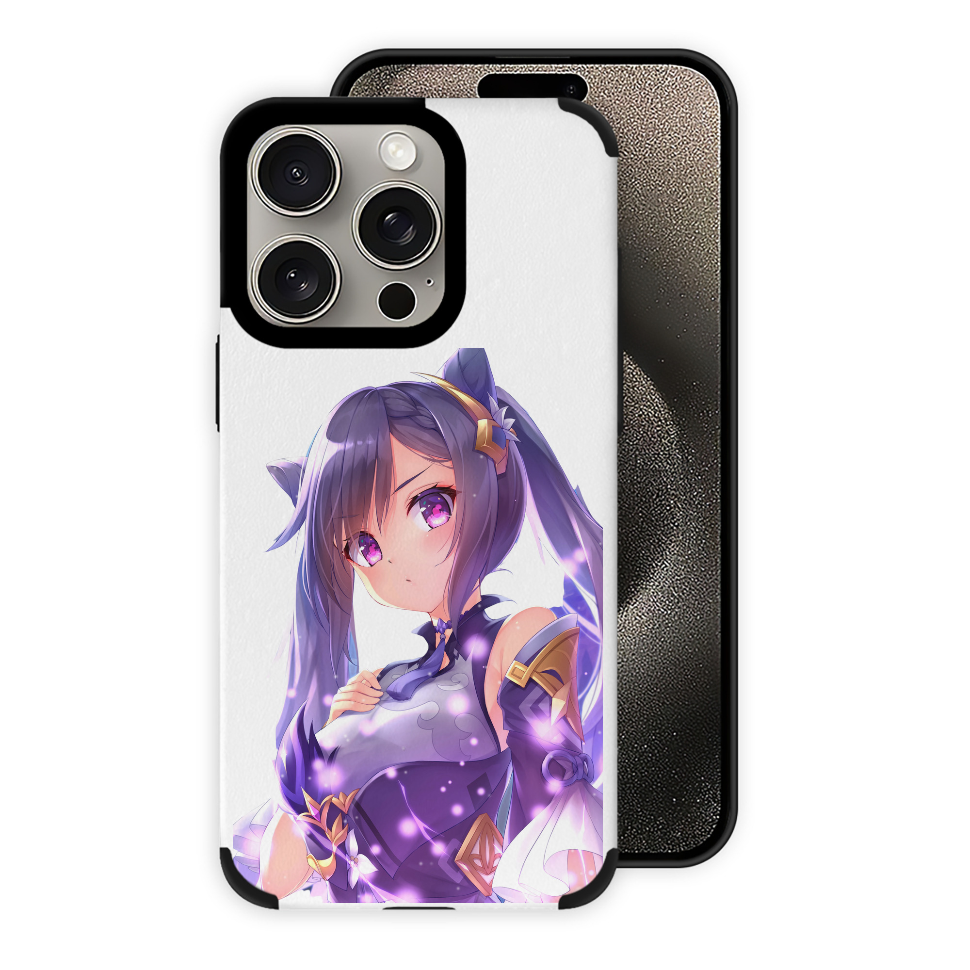 げんし神 刻晴 こくせい genshin Kokusei 【iPhone15ProMax対応】 PUレザー スマホケース 耐衝撃＆黄変防止