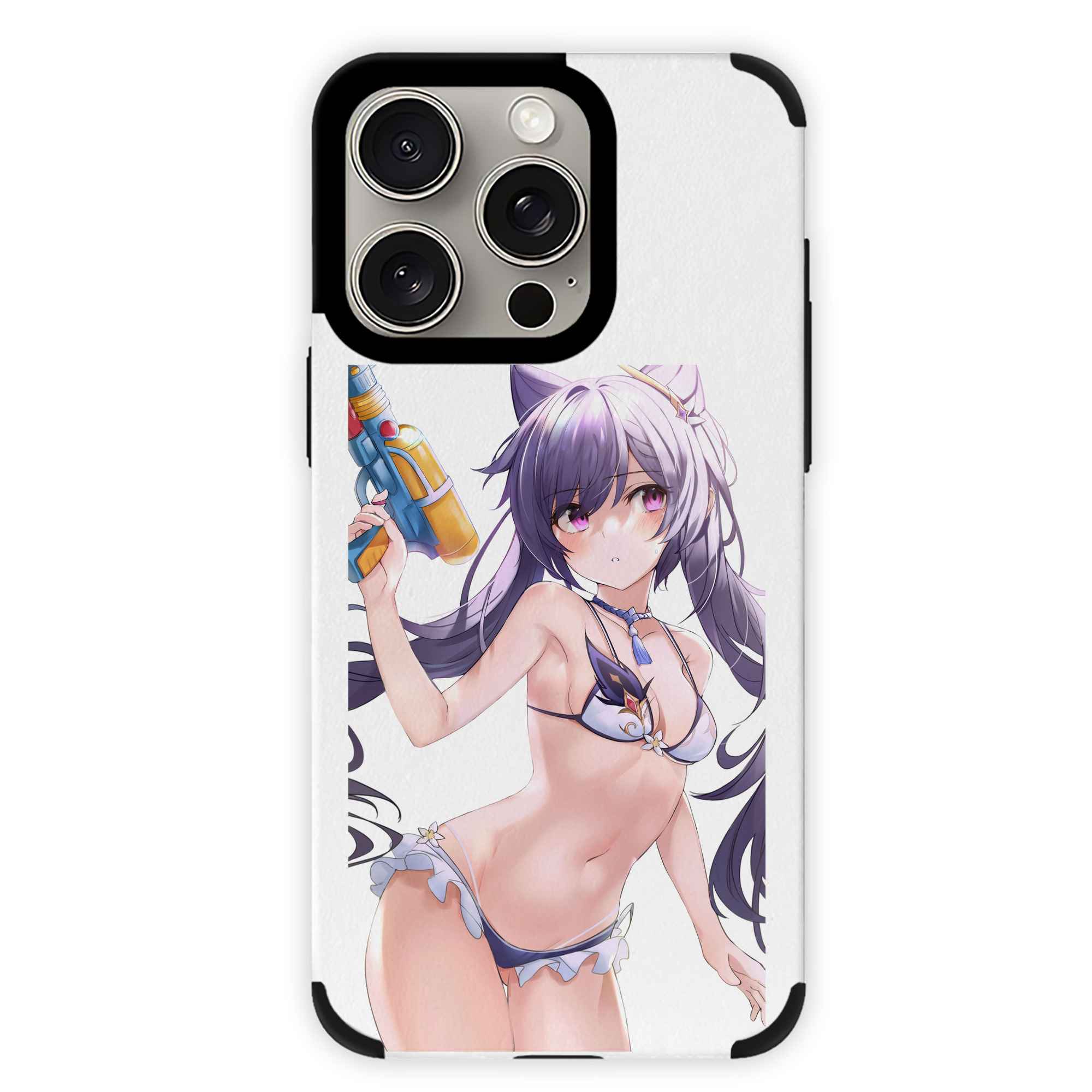 げんし神 刻晴 こくせい genshin Kokusei 【iPhone15ProMax対応】 PUレザー スマホケース 耐衝撃＆黄変防止