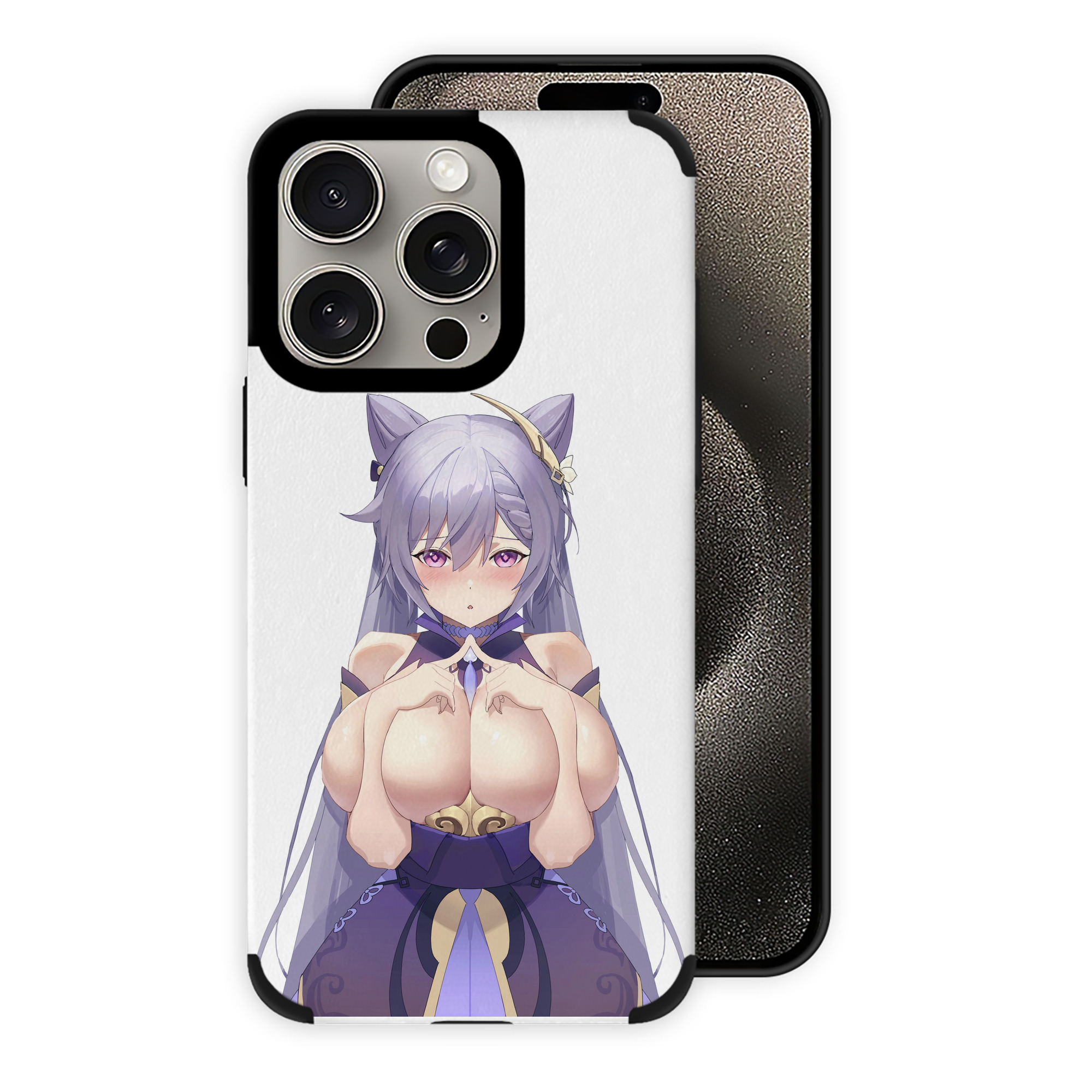 げんし神 刻晴 こくせい genshin Kokusei 【iPhone15ProMax対応】 PUレザー スマホケース 耐衝撃＆黄変防止