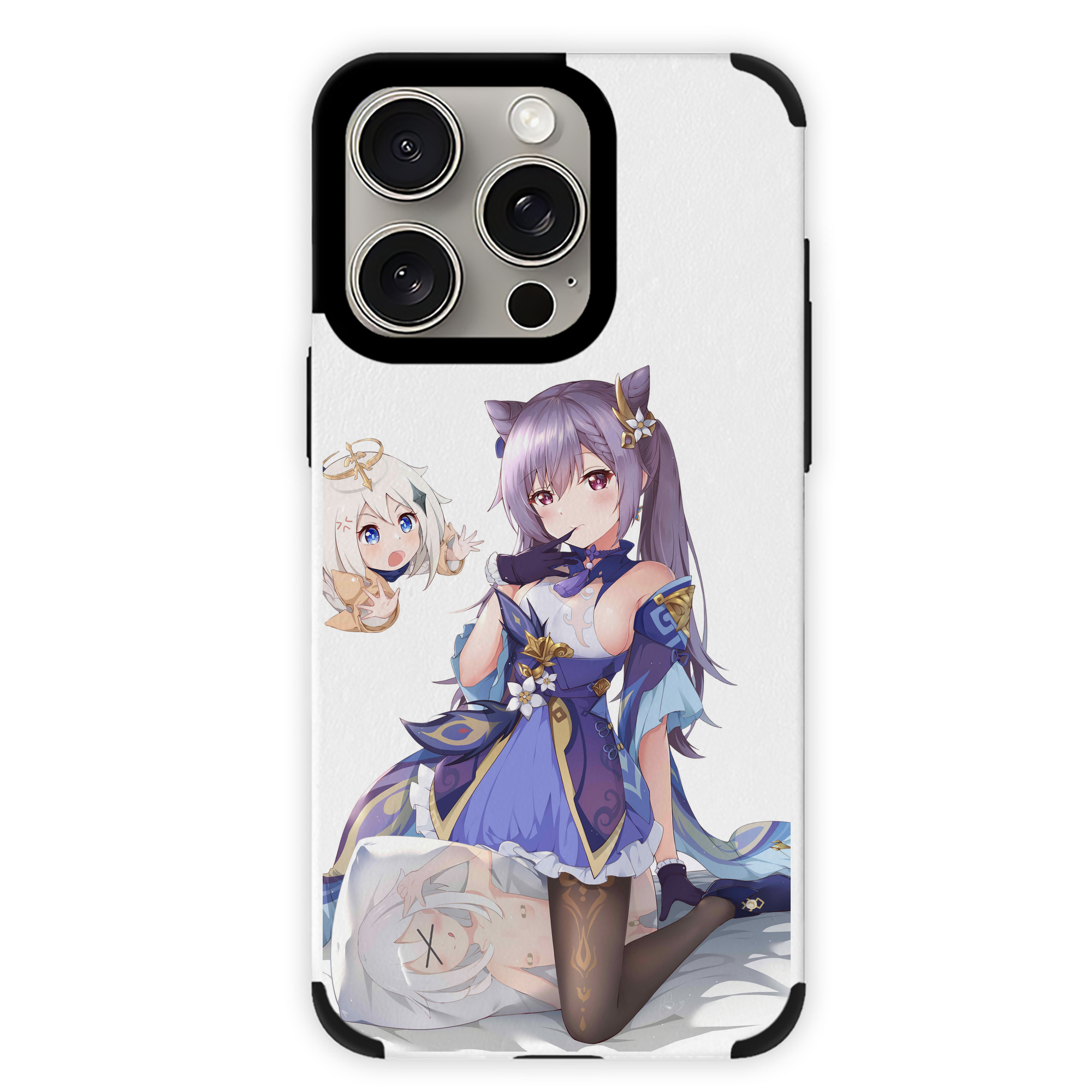 げんし神 刻晴 こくせい genshin Kokusei 【iPhone15ProMax対応】 PUレザー スマホケース 耐衝撃＆黄変防止