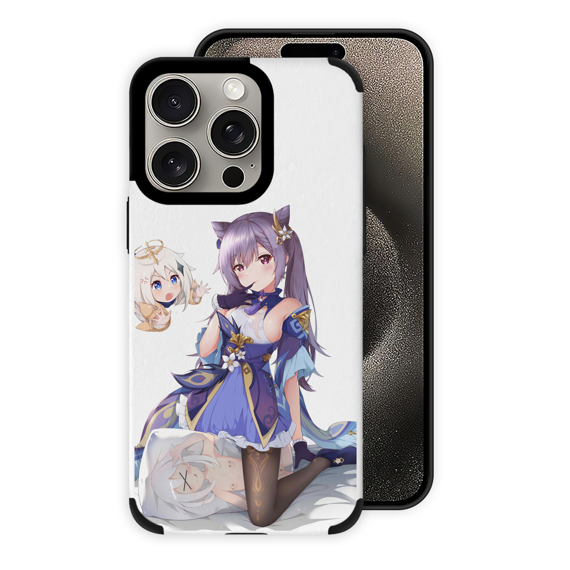 げんし神 刻晴 こくせい genshin Kokusei 【iPhone15ProMax対応】 PUレザー スマホケース 耐衝撃＆黄変防止