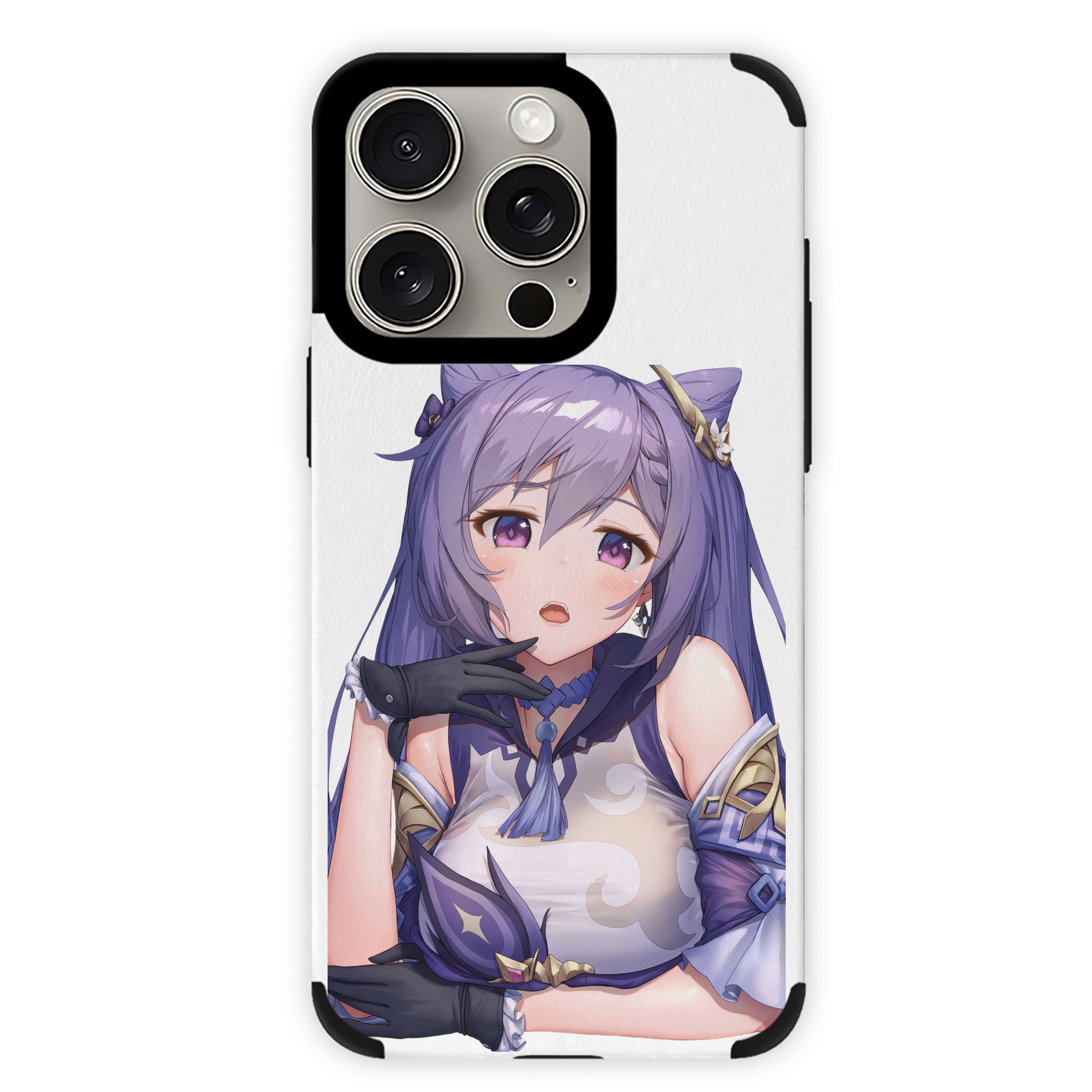 げんし神 刻晴 こくせい genshin Kokusei 【iPhone15ProMax対応】 PUレザー スマホケース 耐衝撃＆黄変防止