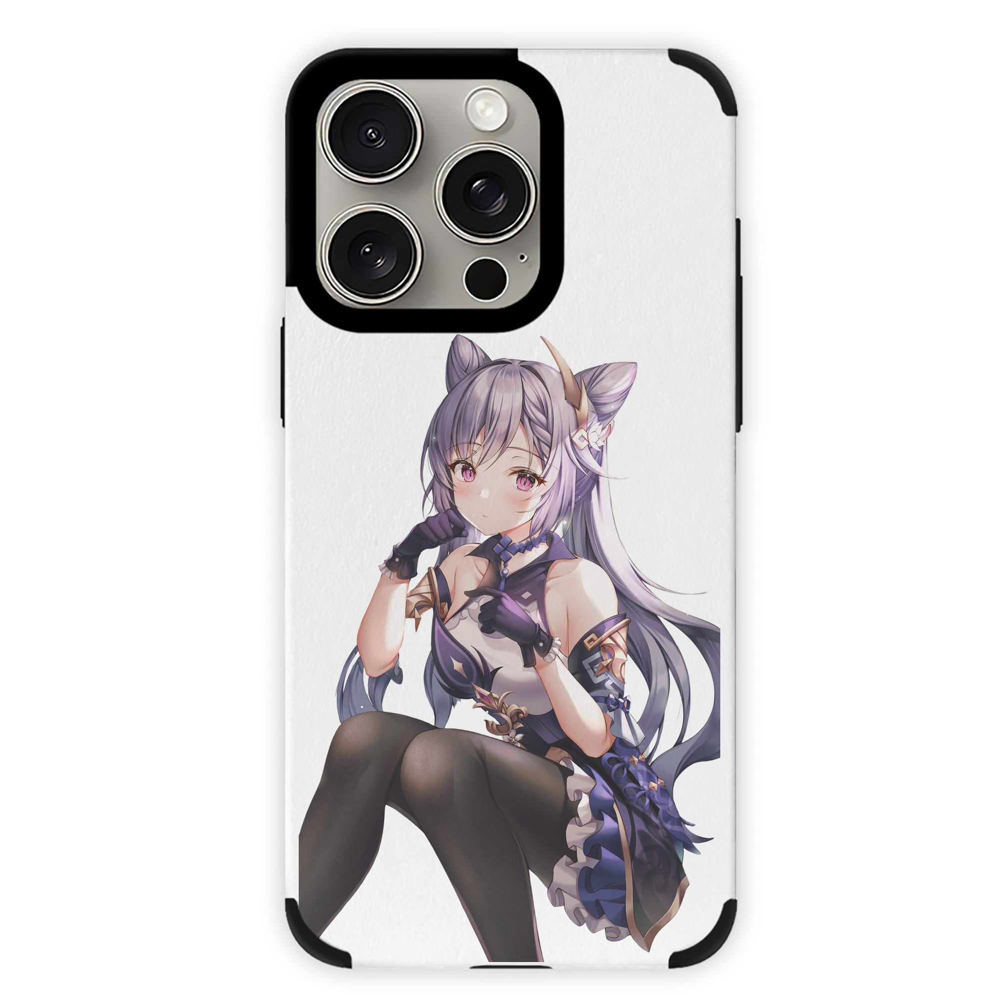 げんし神 刻晴 こくせい genshin Kokusei 【iPhone15ProMax対応】 PUレザー スマホケース 耐衝撃＆黄変防止