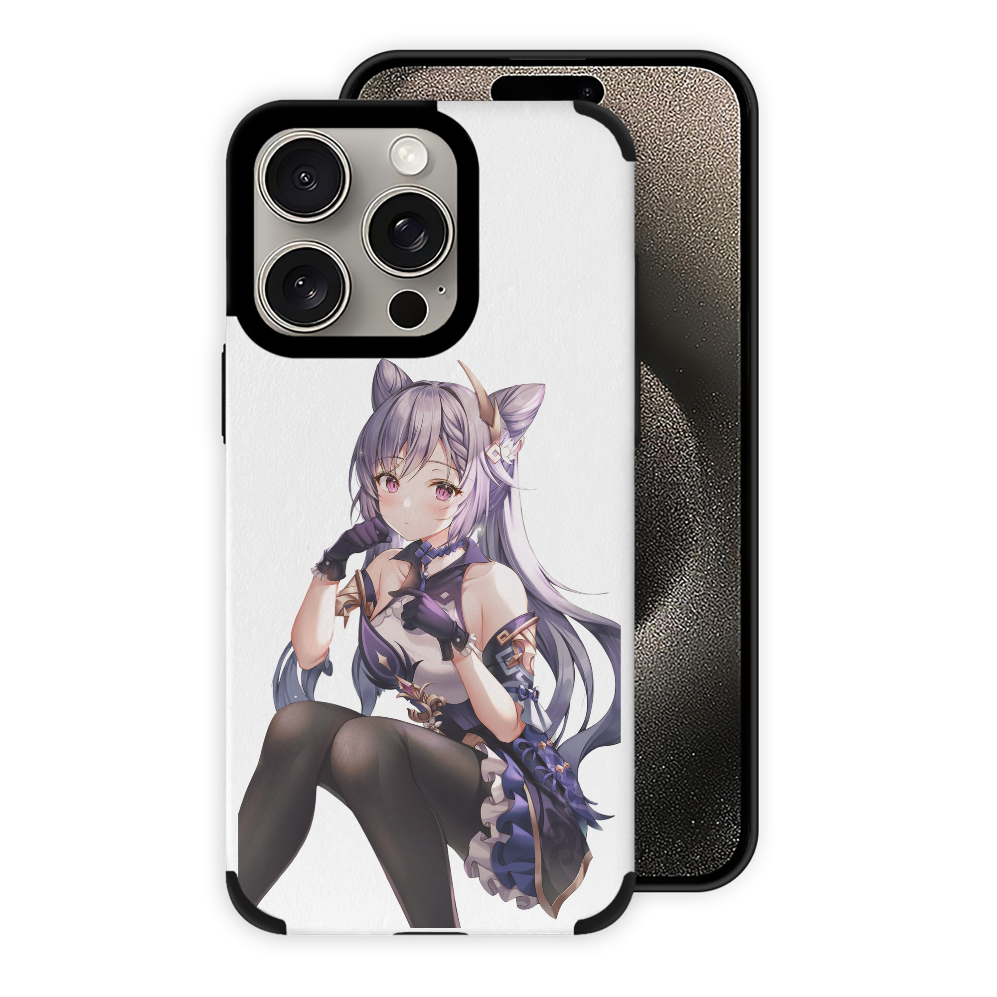 げんし神 刻晴 こくせい genshin Kokusei 【iPhone15ProMax対応】 PUレザー スマホケース 耐衝撃＆黄変防止