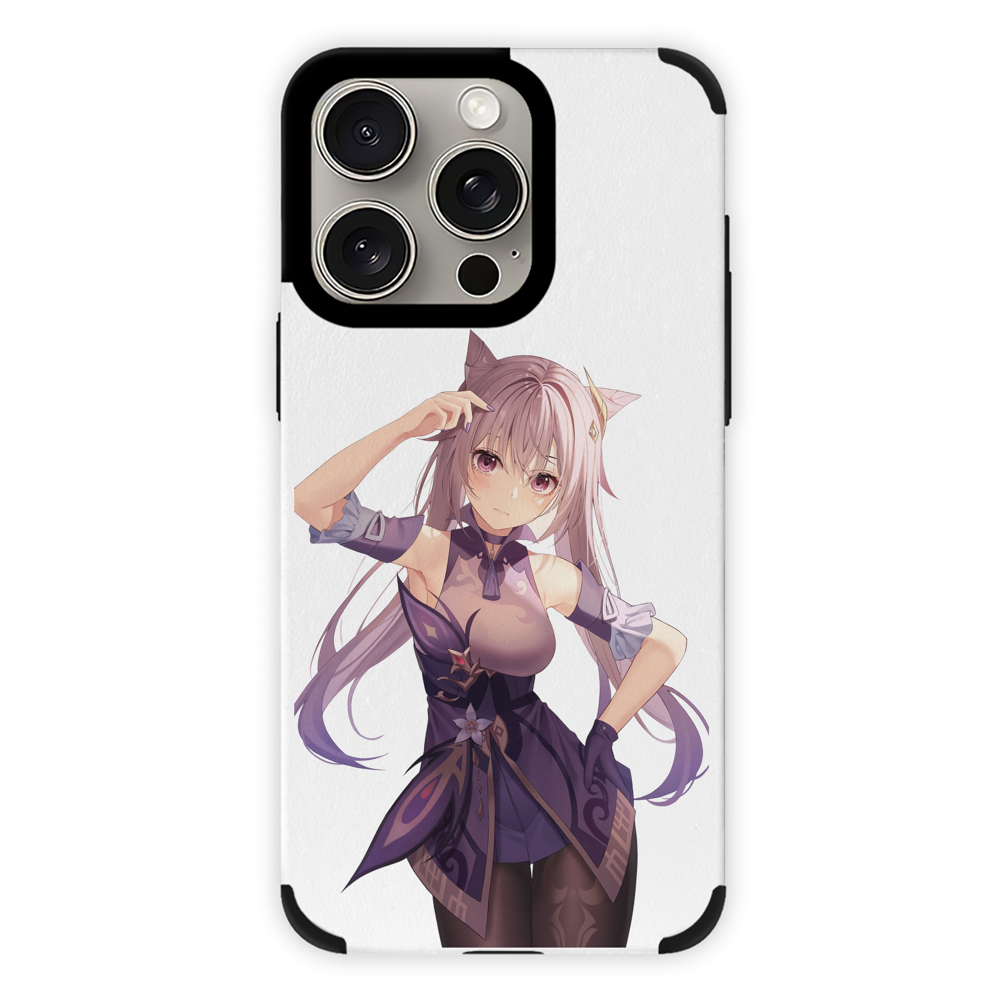 げんし神 刻晴 こくせい genshin Kokusei 【iPhone15ProMax対応】 PUレザー スマホケース 耐衝撃＆黄変防止