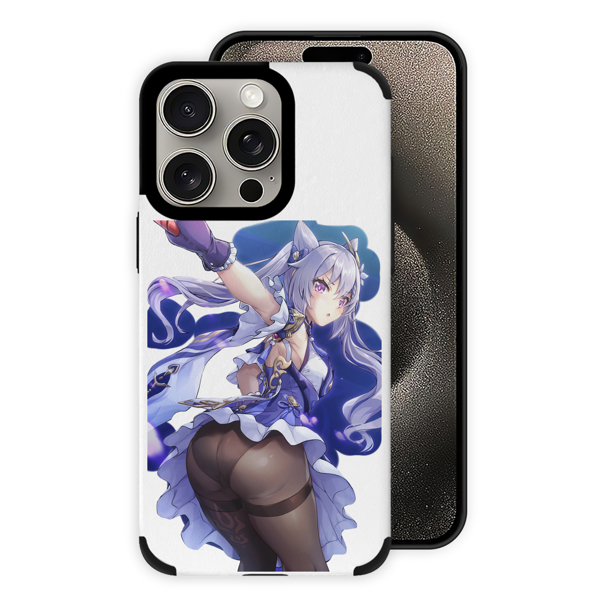 げんし神 刻晴 こくせい genshin Kokusei 【iPhone15ProMax対応】 PUレザー スマホケース 耐衝撃＆黄変防止