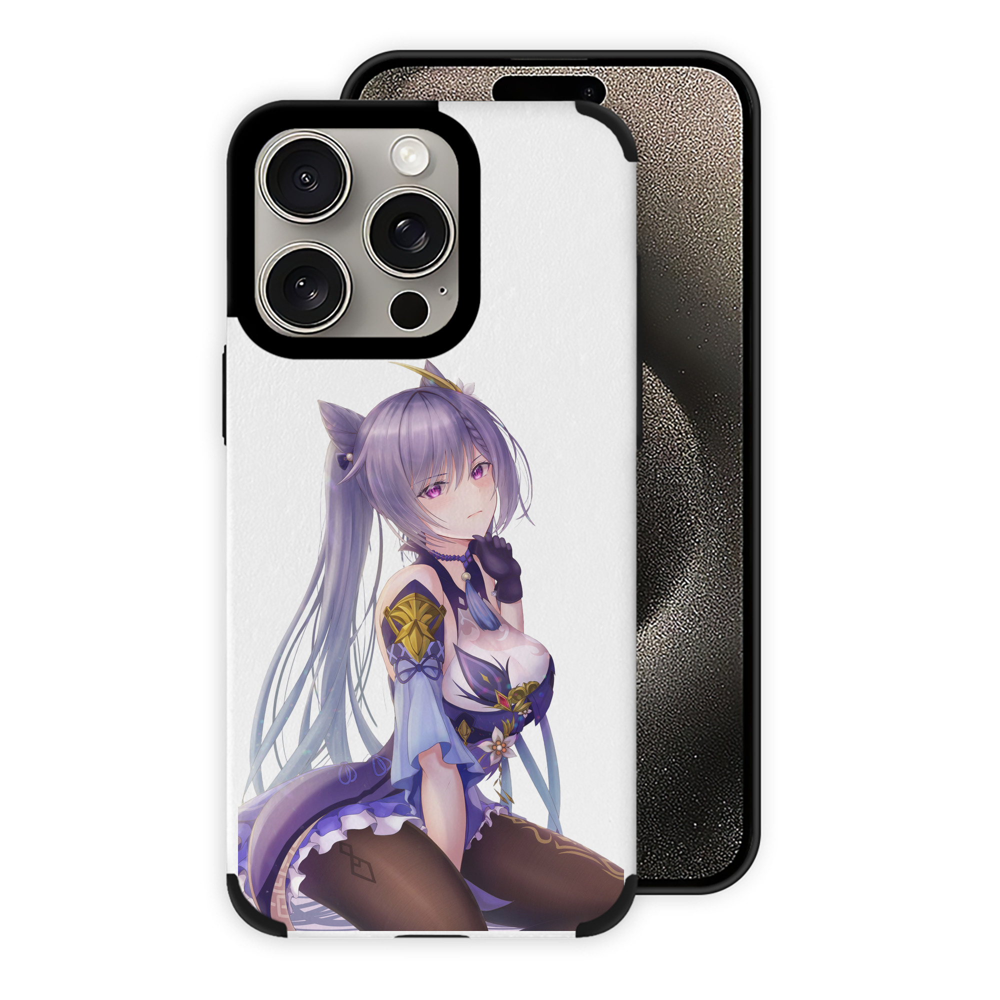 げんし神 刻晴 こくせい genshin Kokusei 【iPhone15ProMax対応】 PUレザー スマホケース 耐衝撃＆黄変防止
