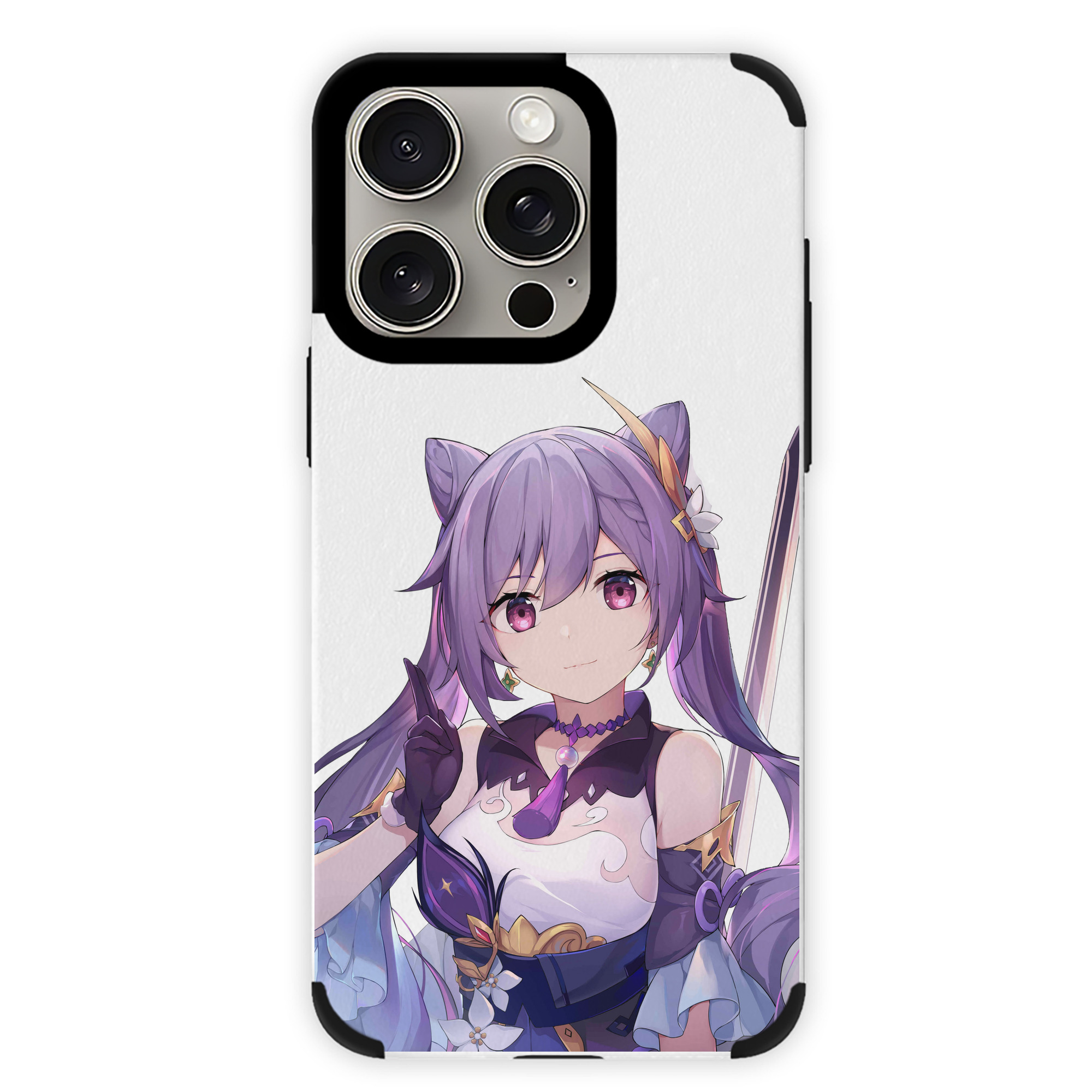 げんし神 刻晴 こくせい genshin Kokusei 【iPhone15ProMax対応】 PUレザー スマホケース 耐衝撃＆黄変防止