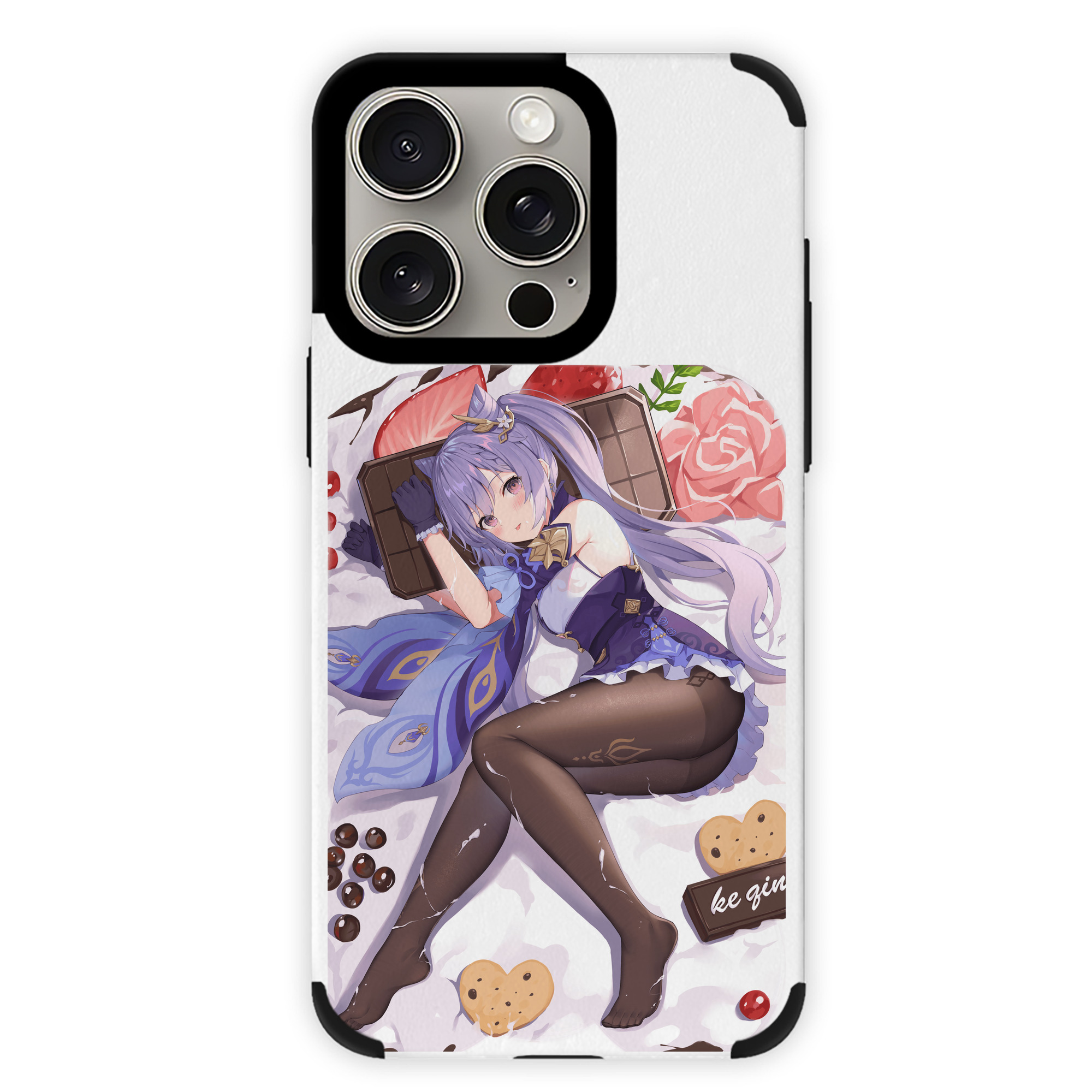 げんし神 刻晴 こくせい genshin Kokusei 【iPhone15ProMax対応】 PUレザー スマホケース 耐衝撃＆黄変防止