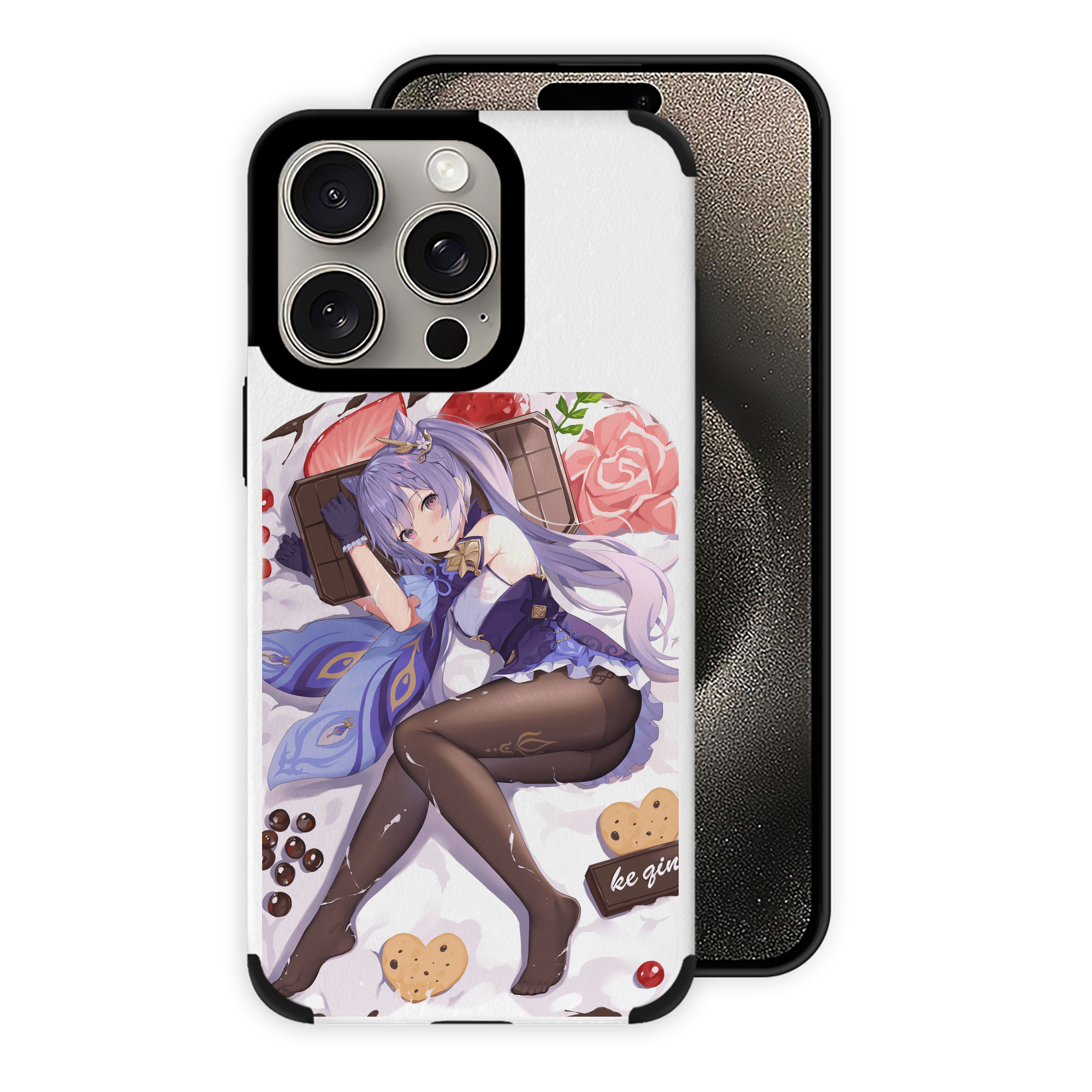 げんし神 刻晴 こくせい genshin Kokusei 【iPhone15ProMax対応】 PUレザー スマホケース 耐衝撃＆黄変防止