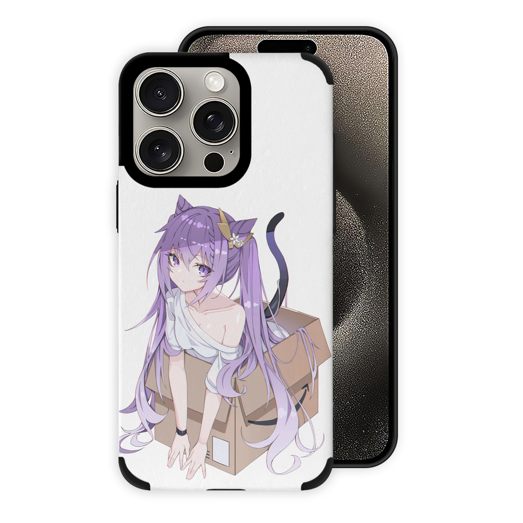 げんし神 刻晴 こくせい genshin Kokusei 【iPhone15ProMax対応】 PUレザー スマホケース 耐衝撃＆黄変防止