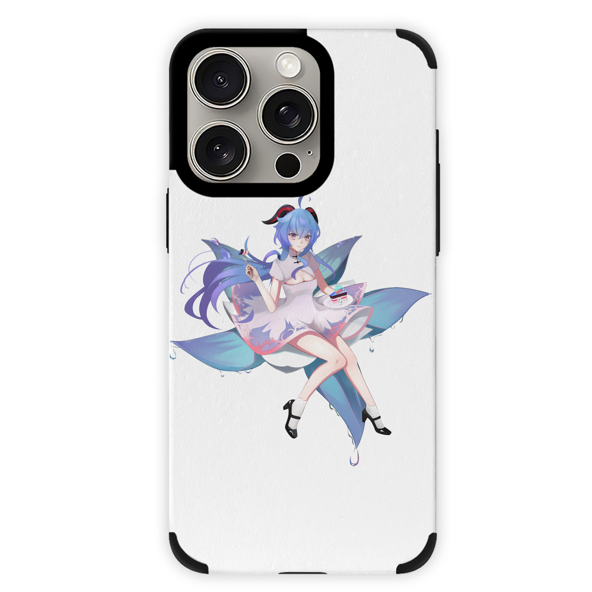 げんし神 甘雨 かんう genshin Ganyu 【iPhone15ProMax対応】 PUレザー スマホケース 耐衝撃＆黄変防止