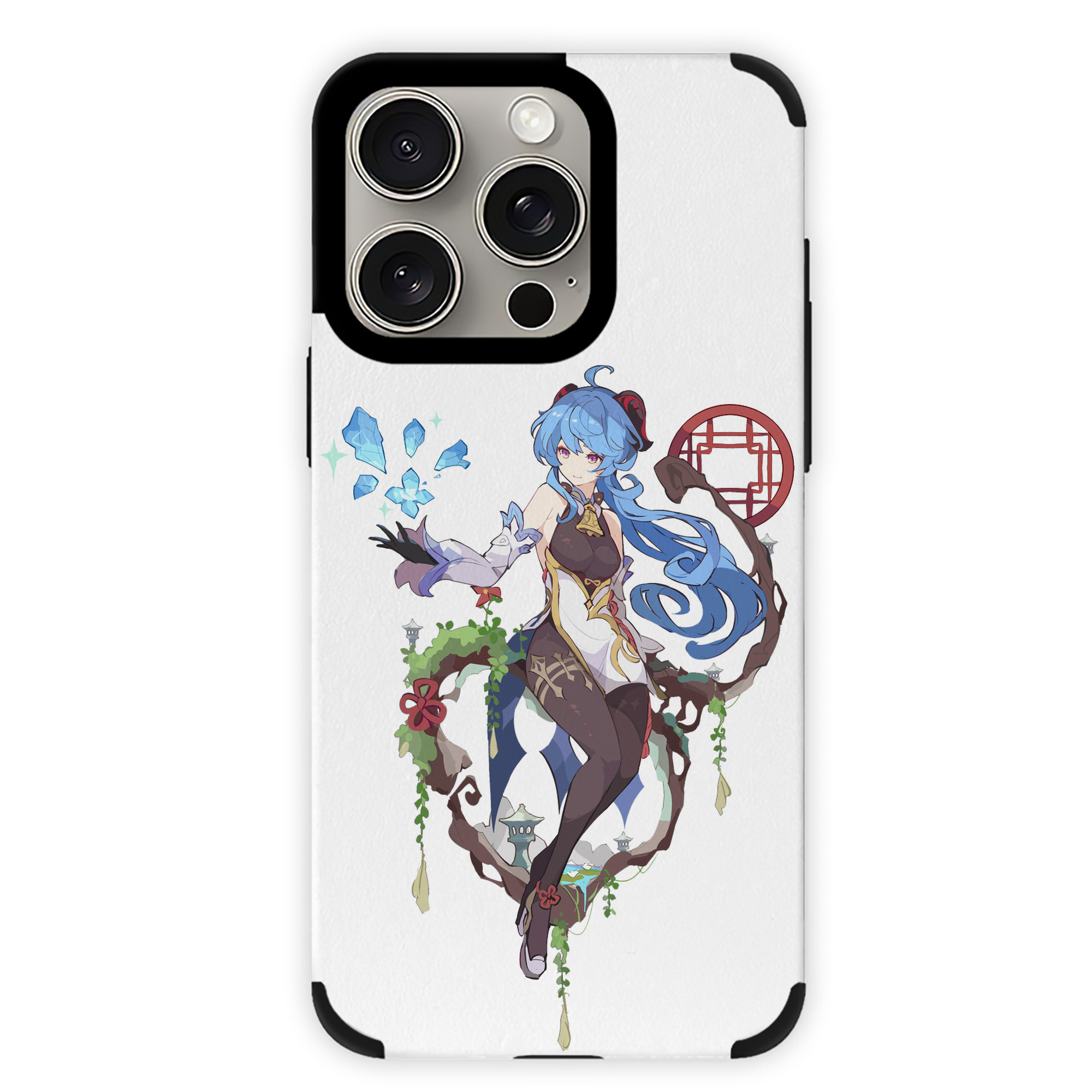 げんし神 甘雨 かんう genshin Ganyu 【iPhone15ProMax対応】 PUレザー スマホケース 耐衝撃＆黄変防止