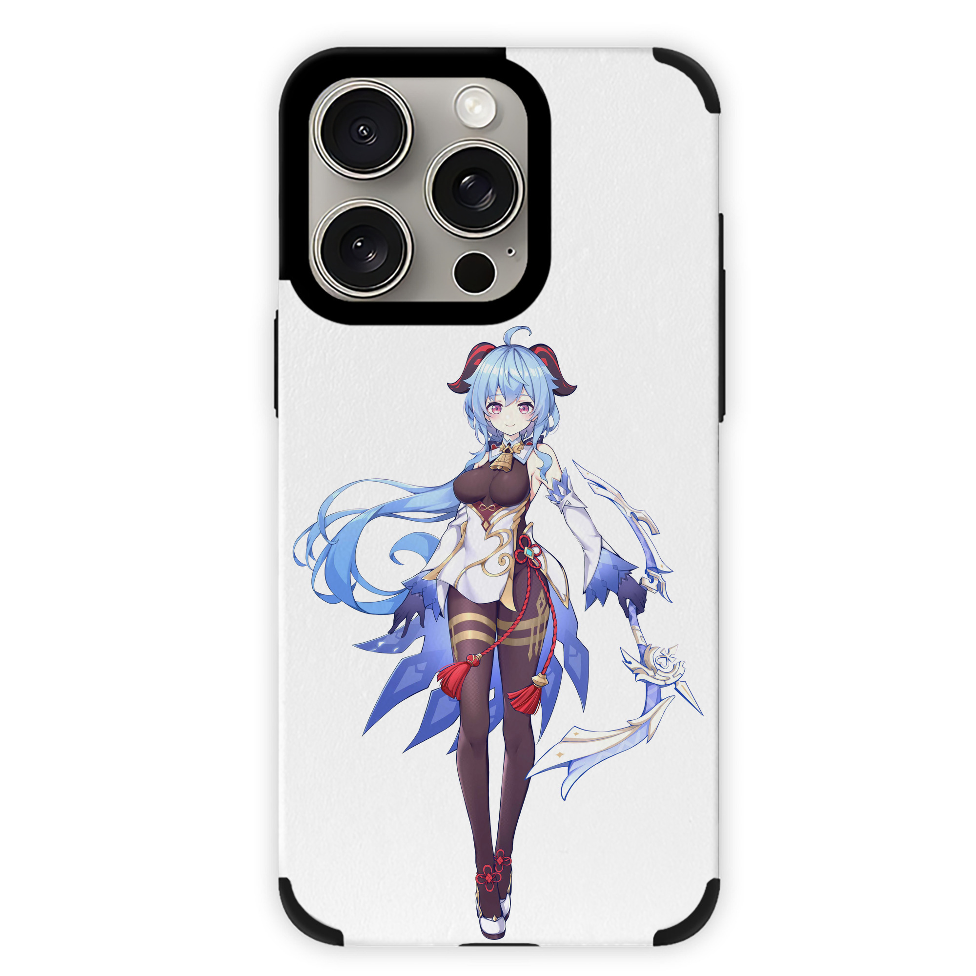 げんし神 甘雨 かんう genshin Ganyu 【iPhone15ProMax対応】 PUレザー スマホケース 耐衝撃＆黄変防止