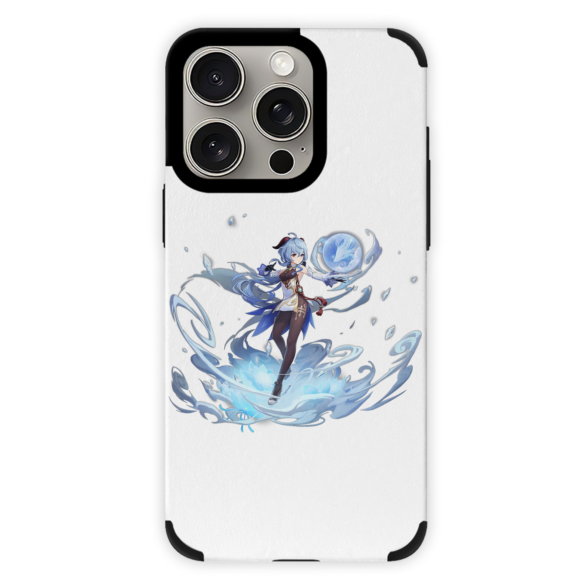 げんし神 甘雨 かんう genshin Ganyu 【iPhone15ProMax対応】 PUレザー スマホケース 耐衝撃＆黄変防止
