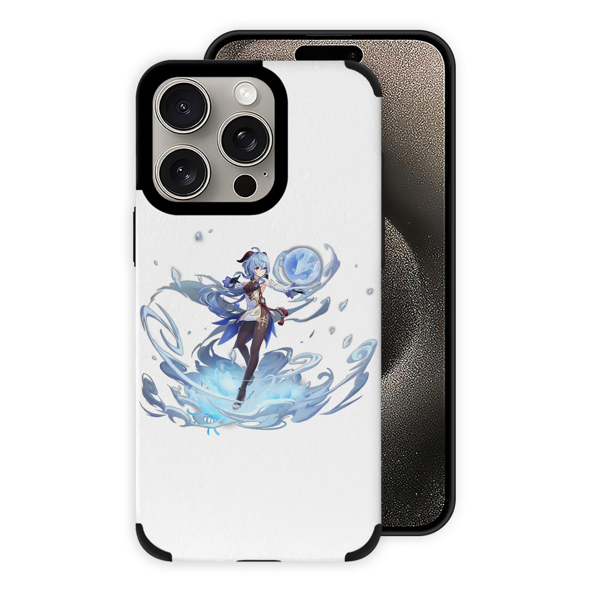げんし神 甘雨 かんう genshin Ganyu 【iPhone15ProMax対応】 PUレザー スマホケース 耐衝撃＆黄変防止