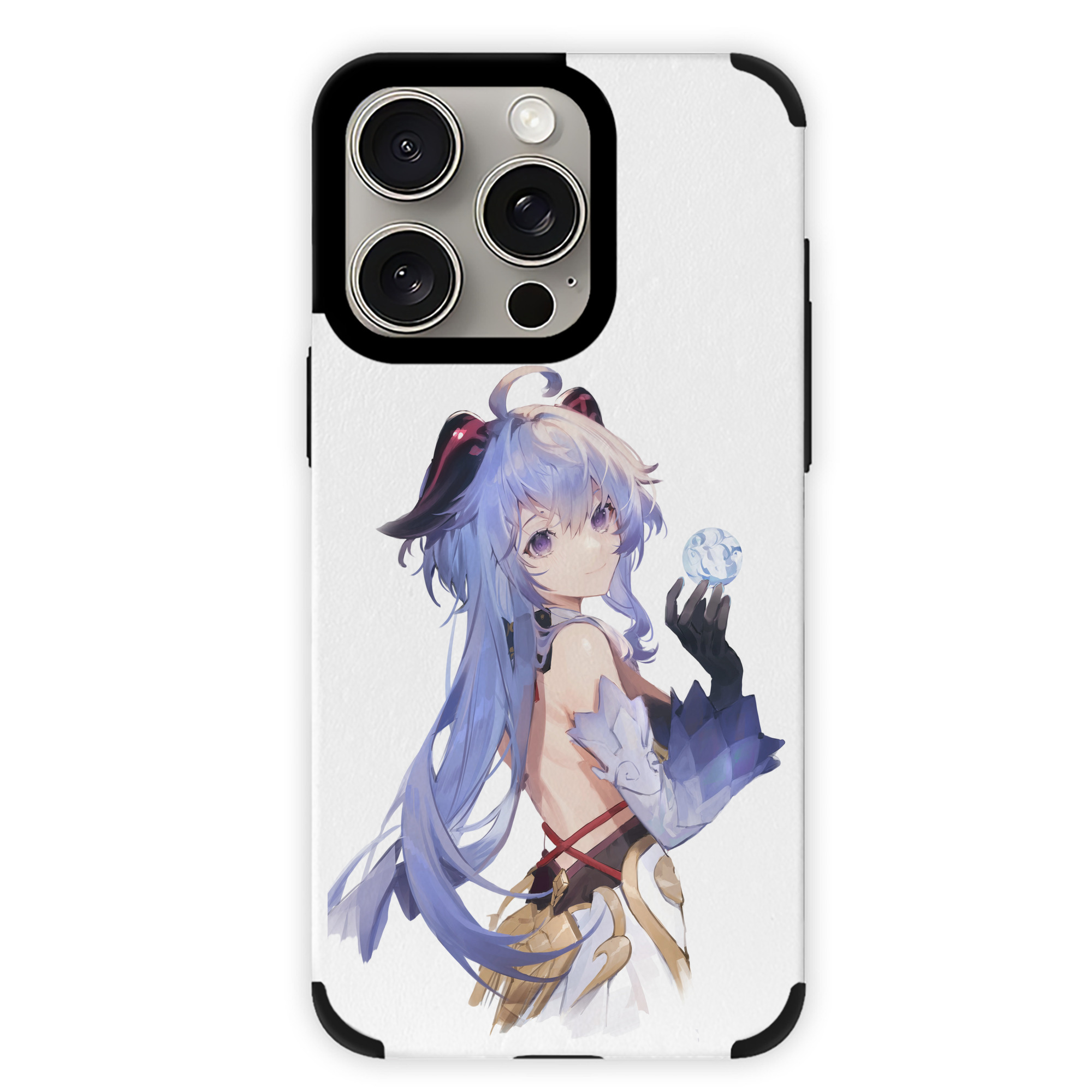 げんし神 甘雨 かんう genshin Ganyu 【iPhone15ProMax対応】 PUレザー スマホケース 耐衝撃＆黄変防止