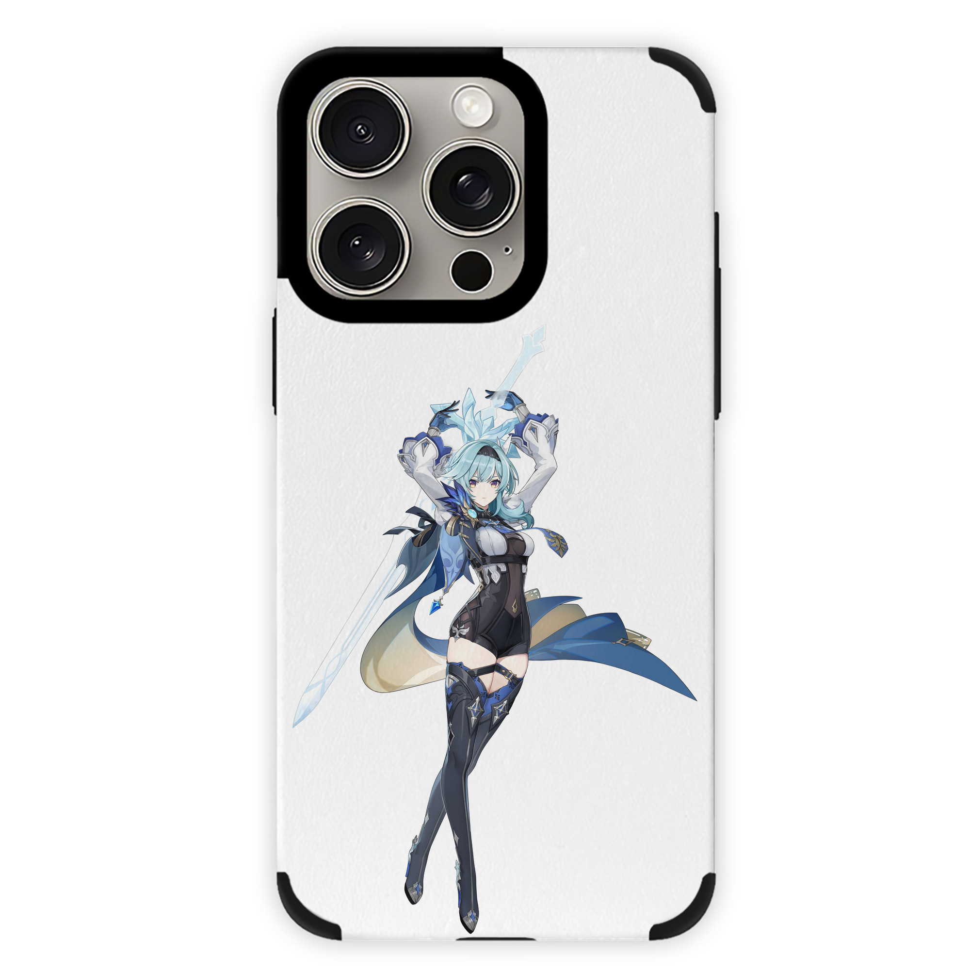 げんし神 优菈 ゆうら genshin Yūra 【iPhone15ProMax対応】 PUレザー スマホケース 耐衝撃＆黄変防止
