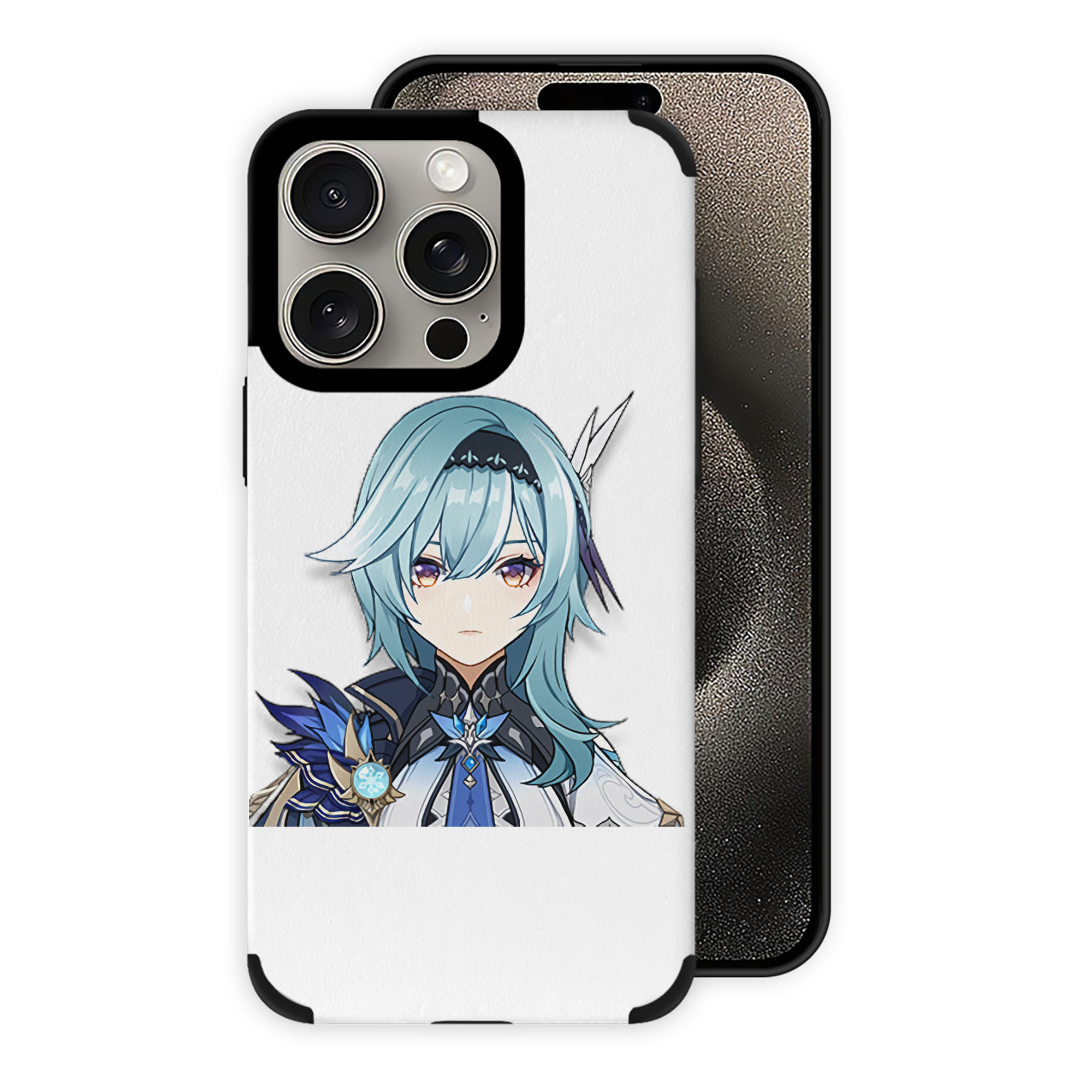 げんし神 优菈 ゆうら genshin Yūra 【iPhone15ProMax対応】 PUレザー スマホケース 耐衝撃＆黄変防止